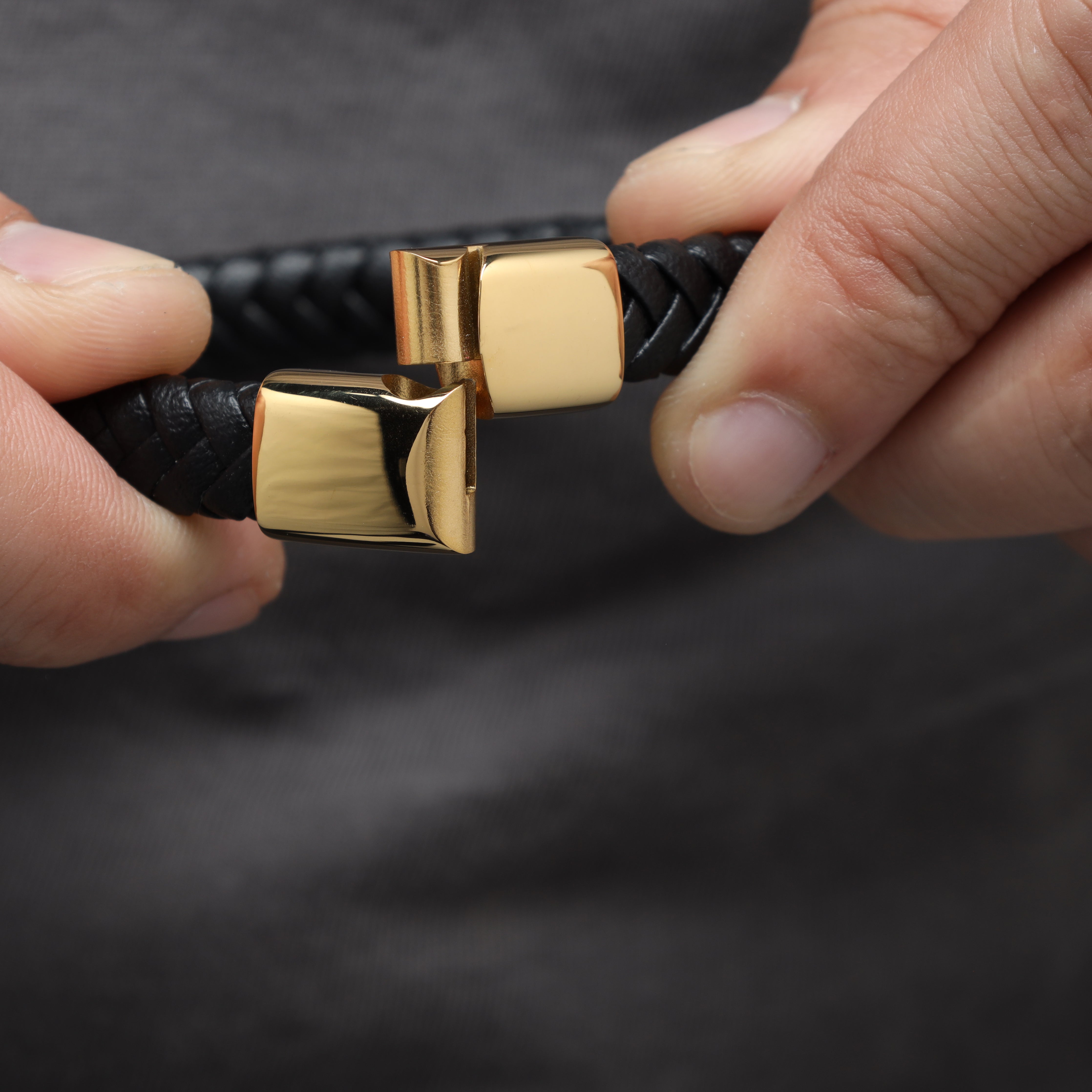 Lederarmband mit Motiv / Verschluss aus Edelstahl - Taipan Schmuck