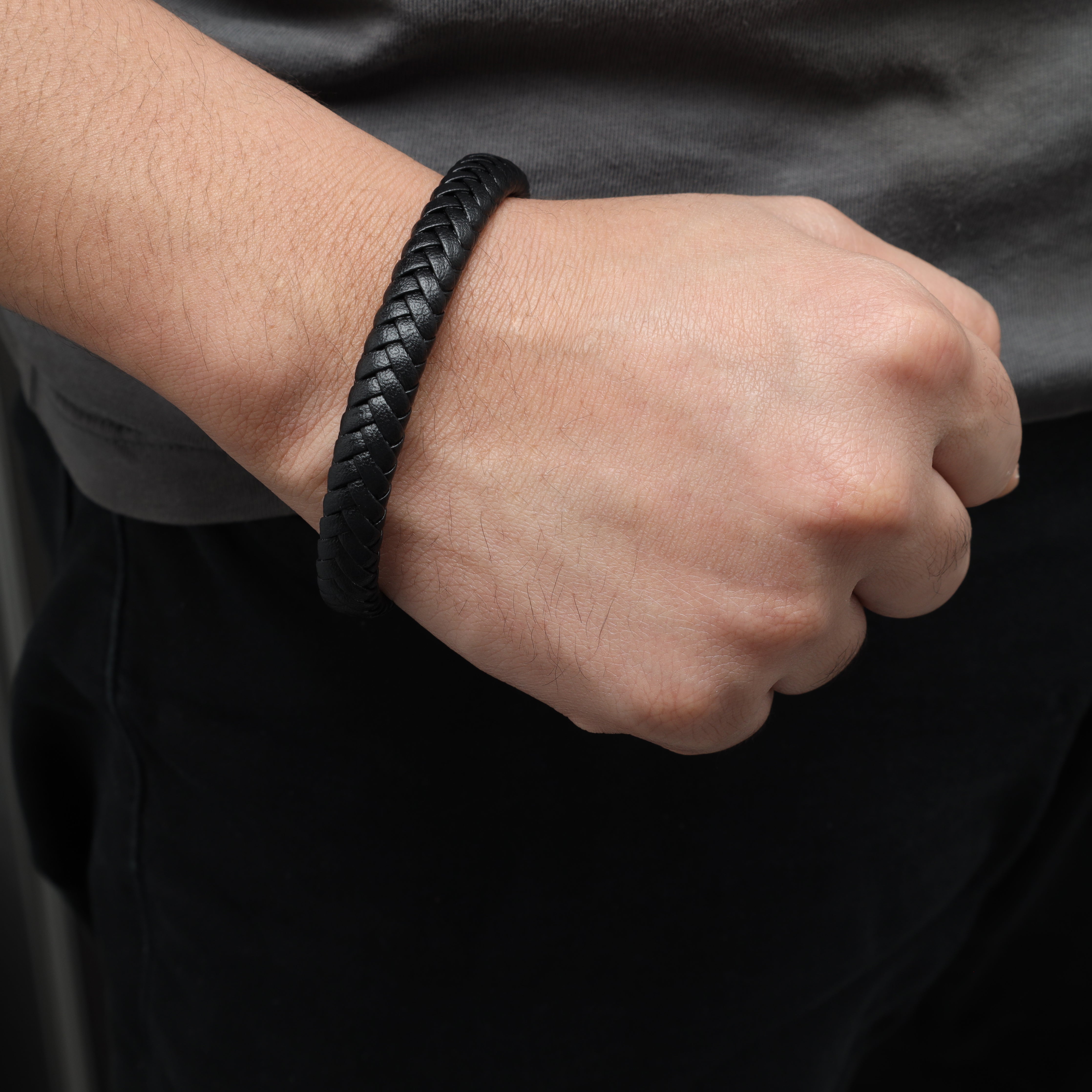 Lederarmband mit Motiv / Verschluss aus Edelstahl - Taipan Schmuck