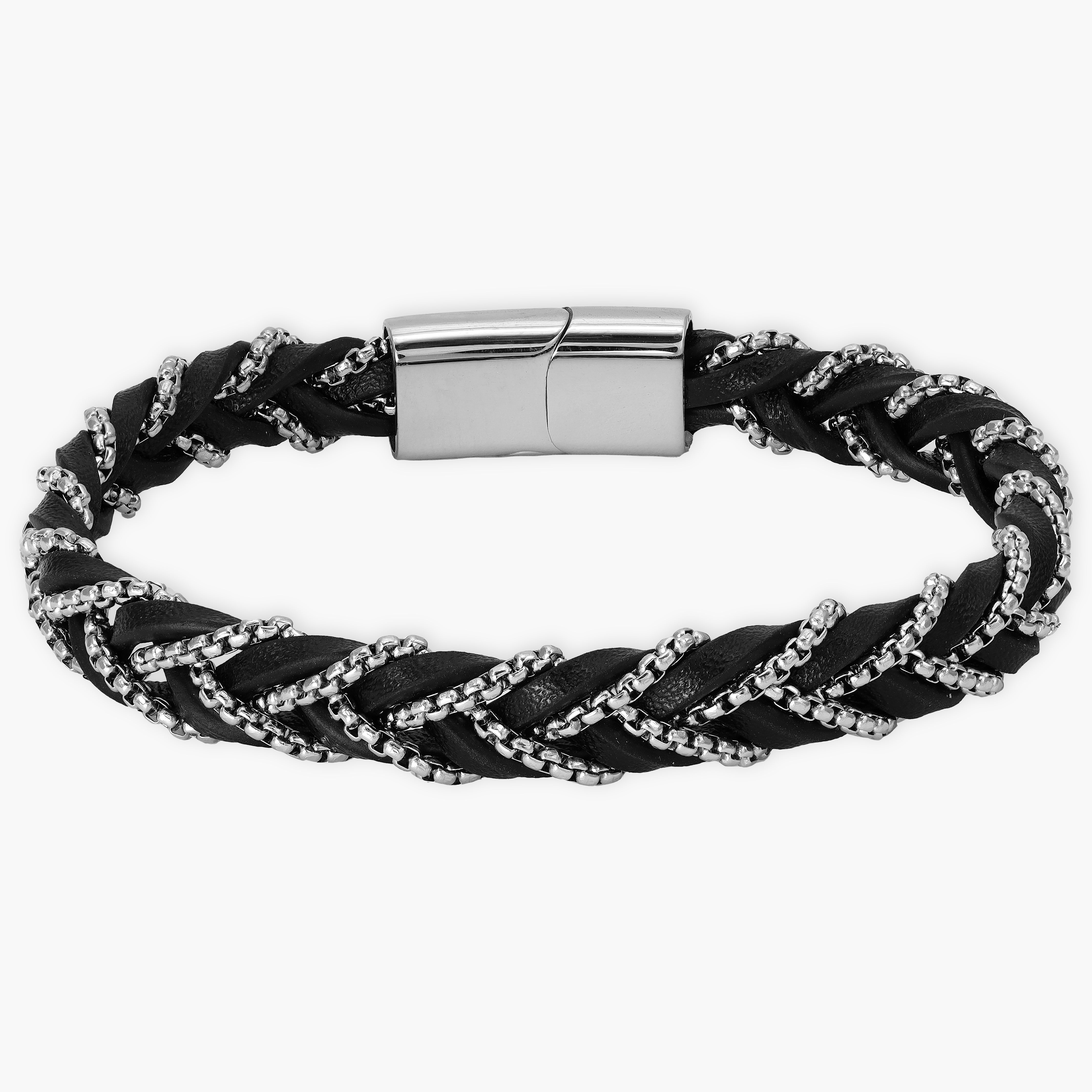 Lederarmband mit Motiv / Verschluss aus Edelstahl