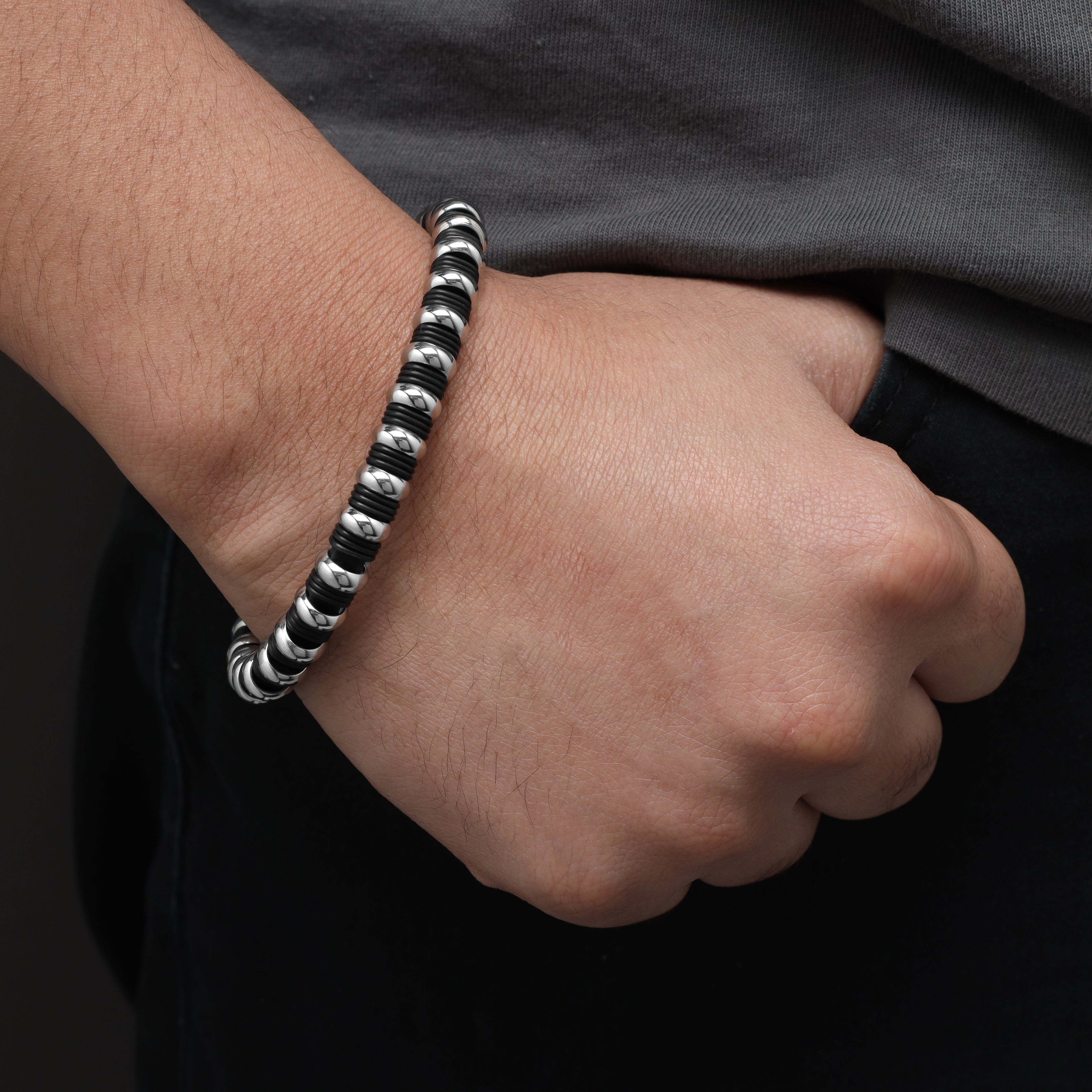 Lederarmband mit Motiv / Verschluss aus Edelstahl
