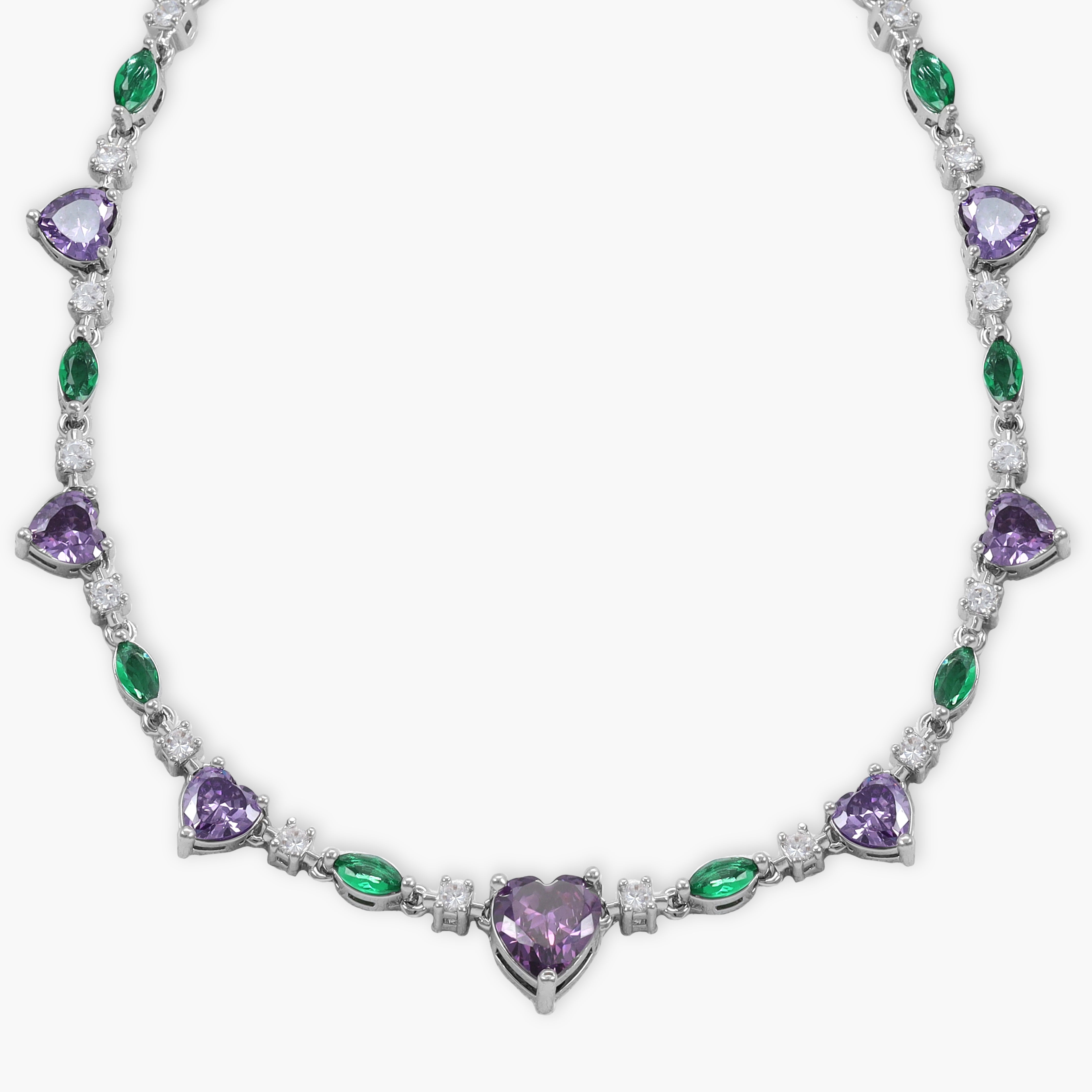 3mm Damen Collier Tennis Chain Kette multicolor