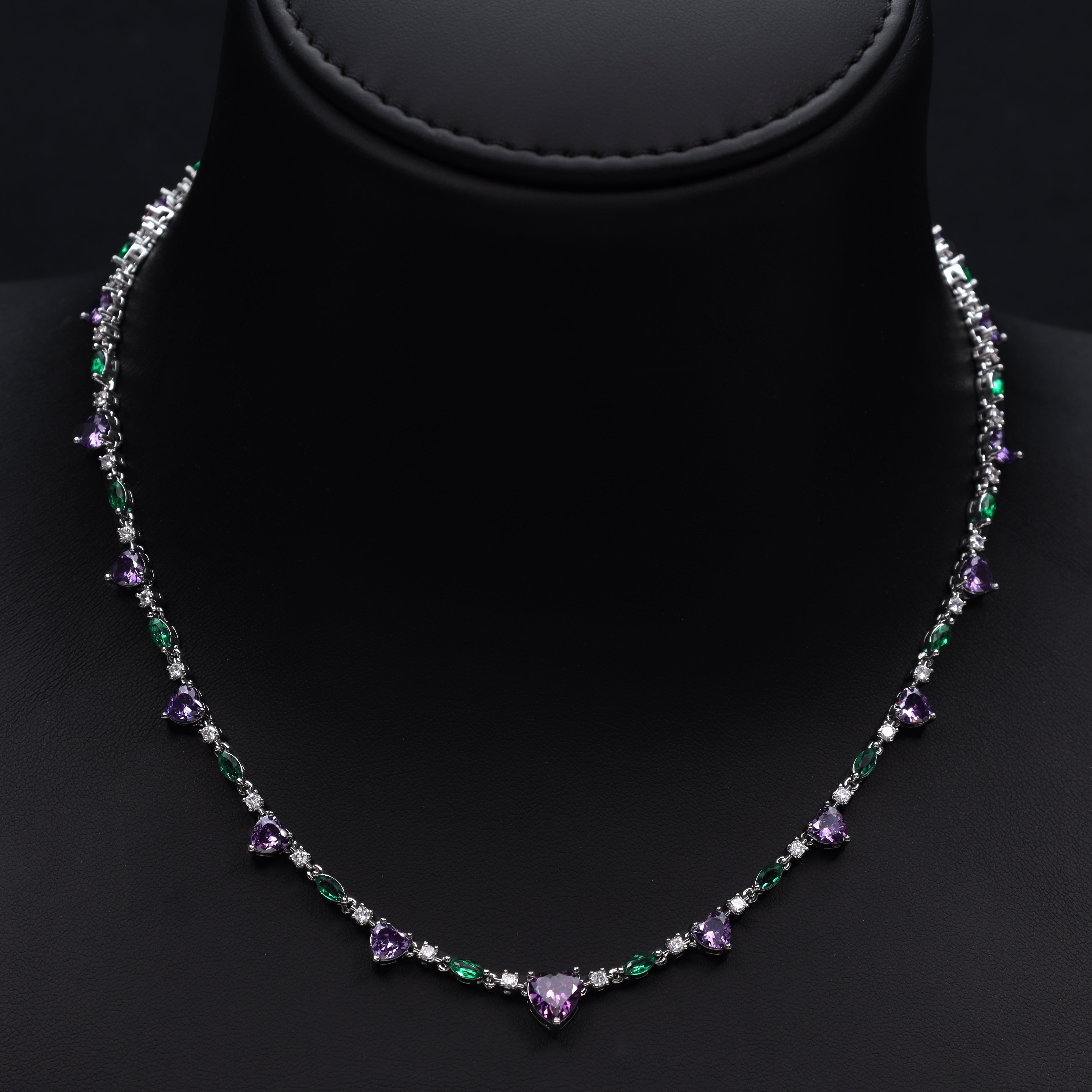 3mm Damen Collier Tennis Chain Kette multicolor