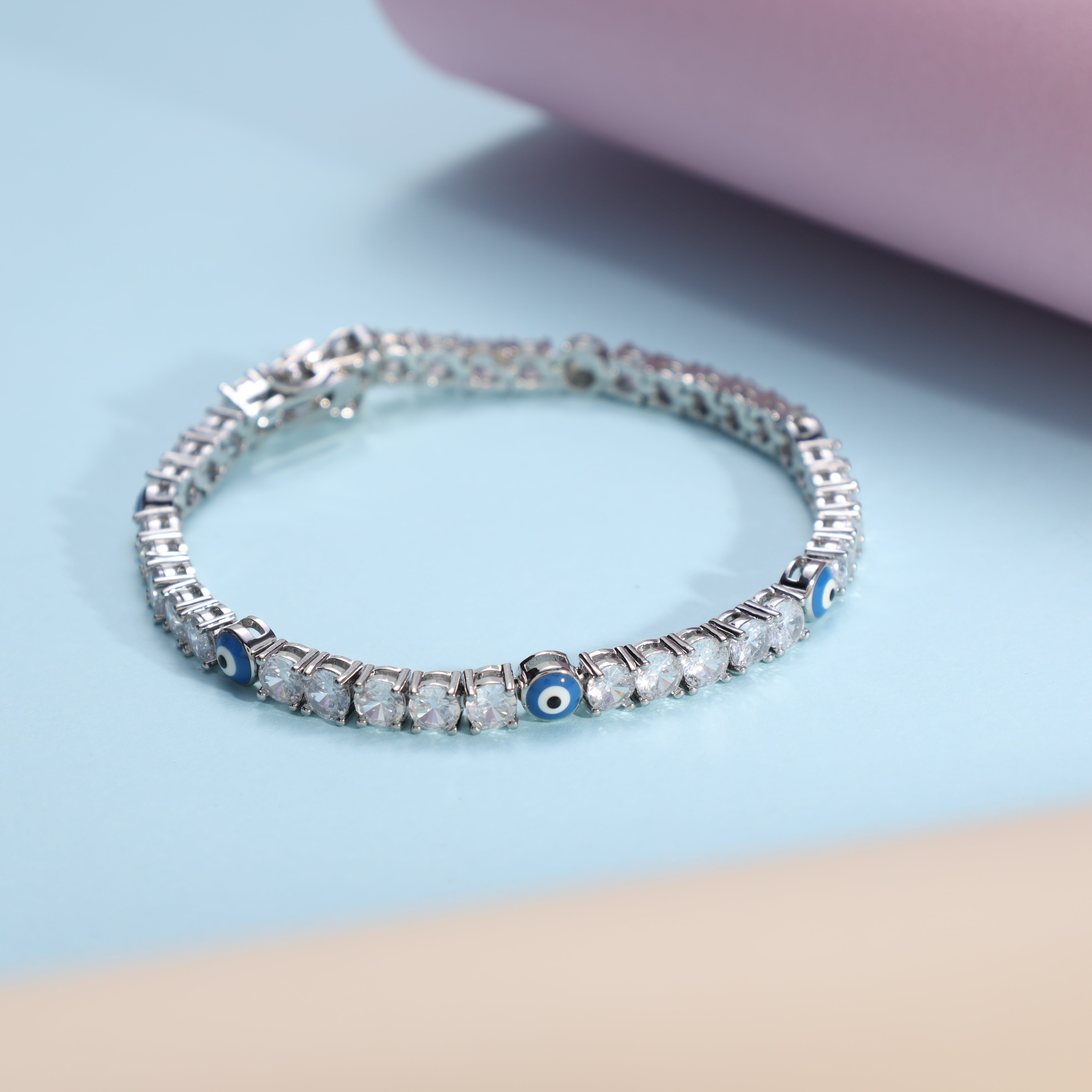 4mm Damen Tennis Chain Armband Evil Eye - Taipan Schmuck