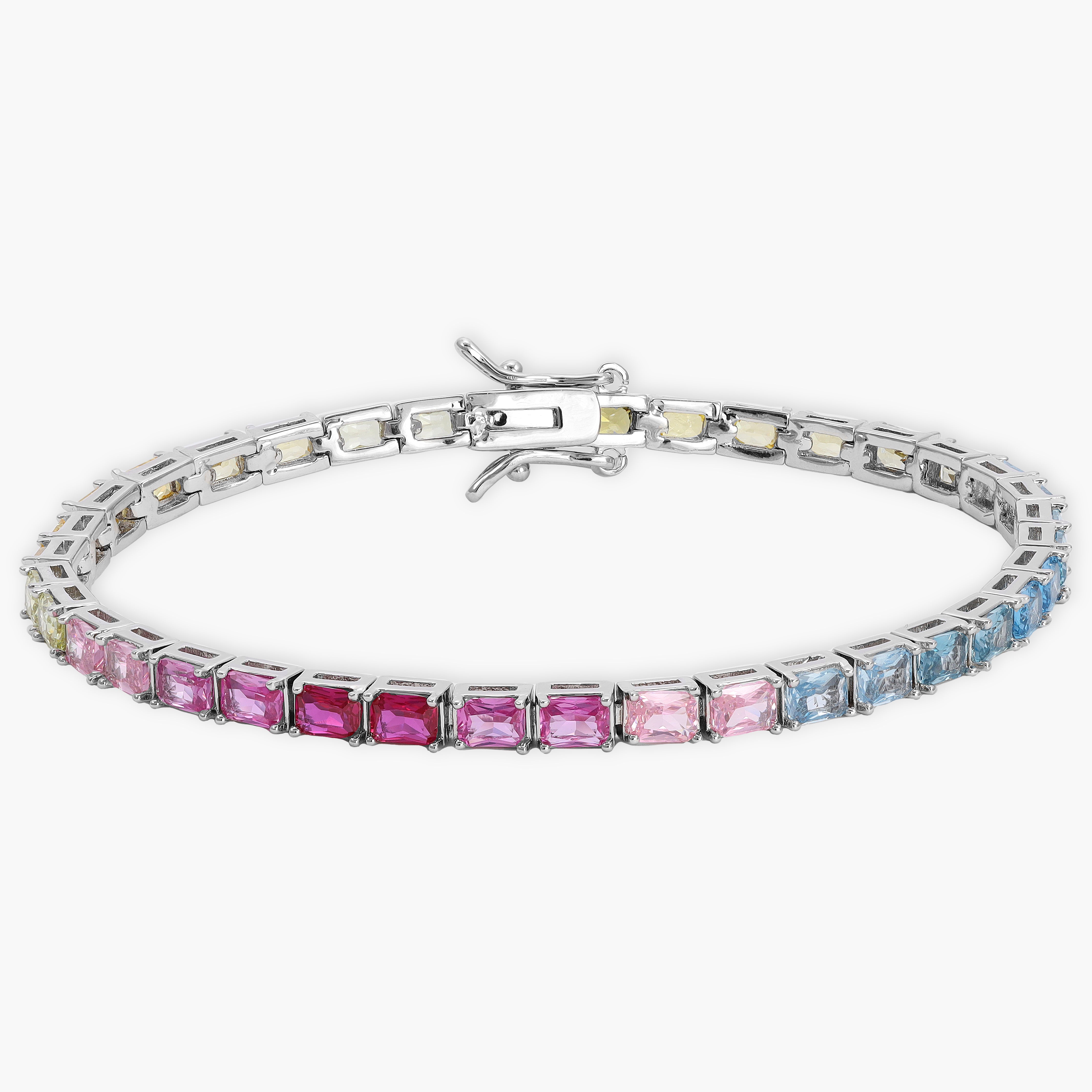 3mm Damen Tennis Chain Armband multicolor