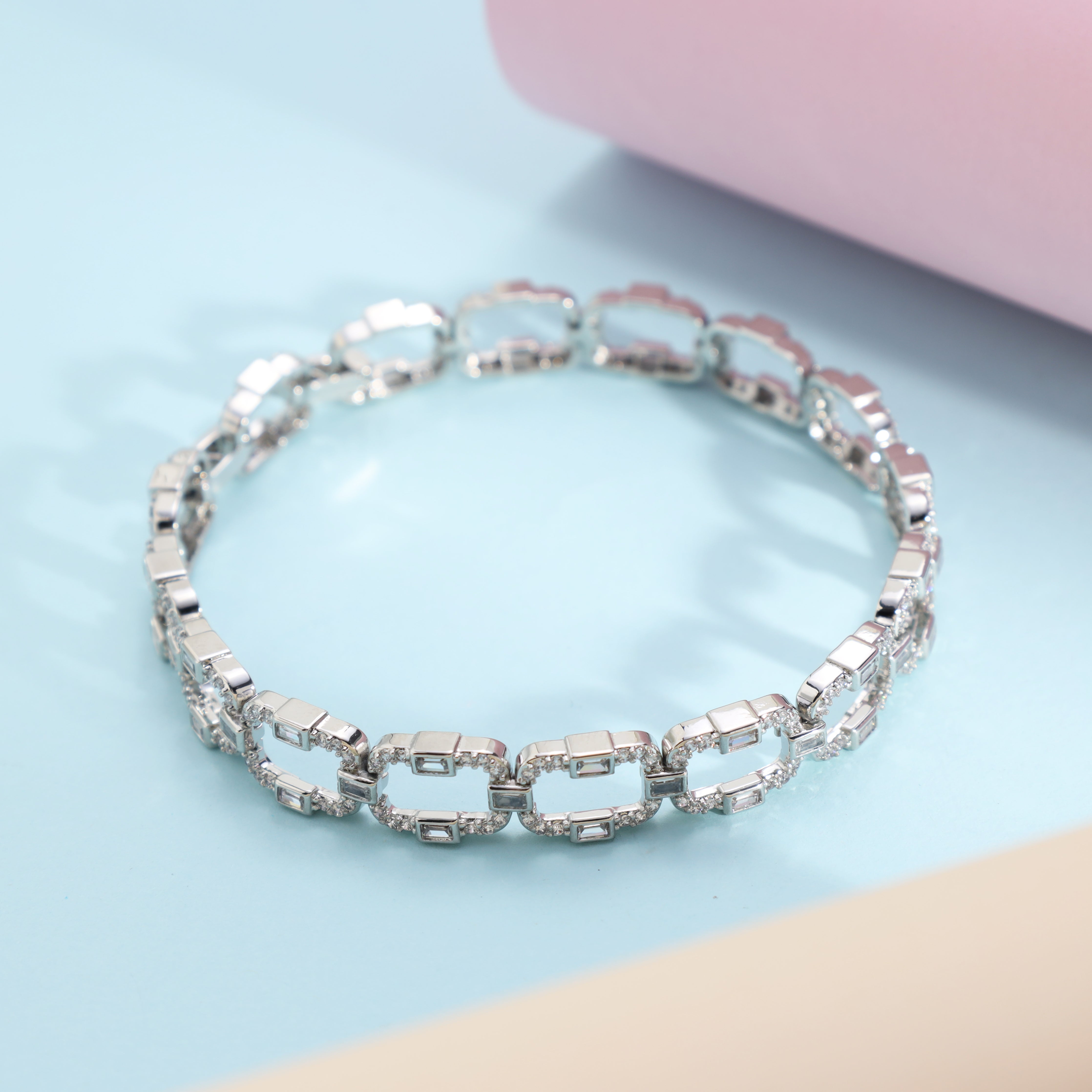Damen Iced out stil Armband 8,5mm breit - Taipan Schmuck