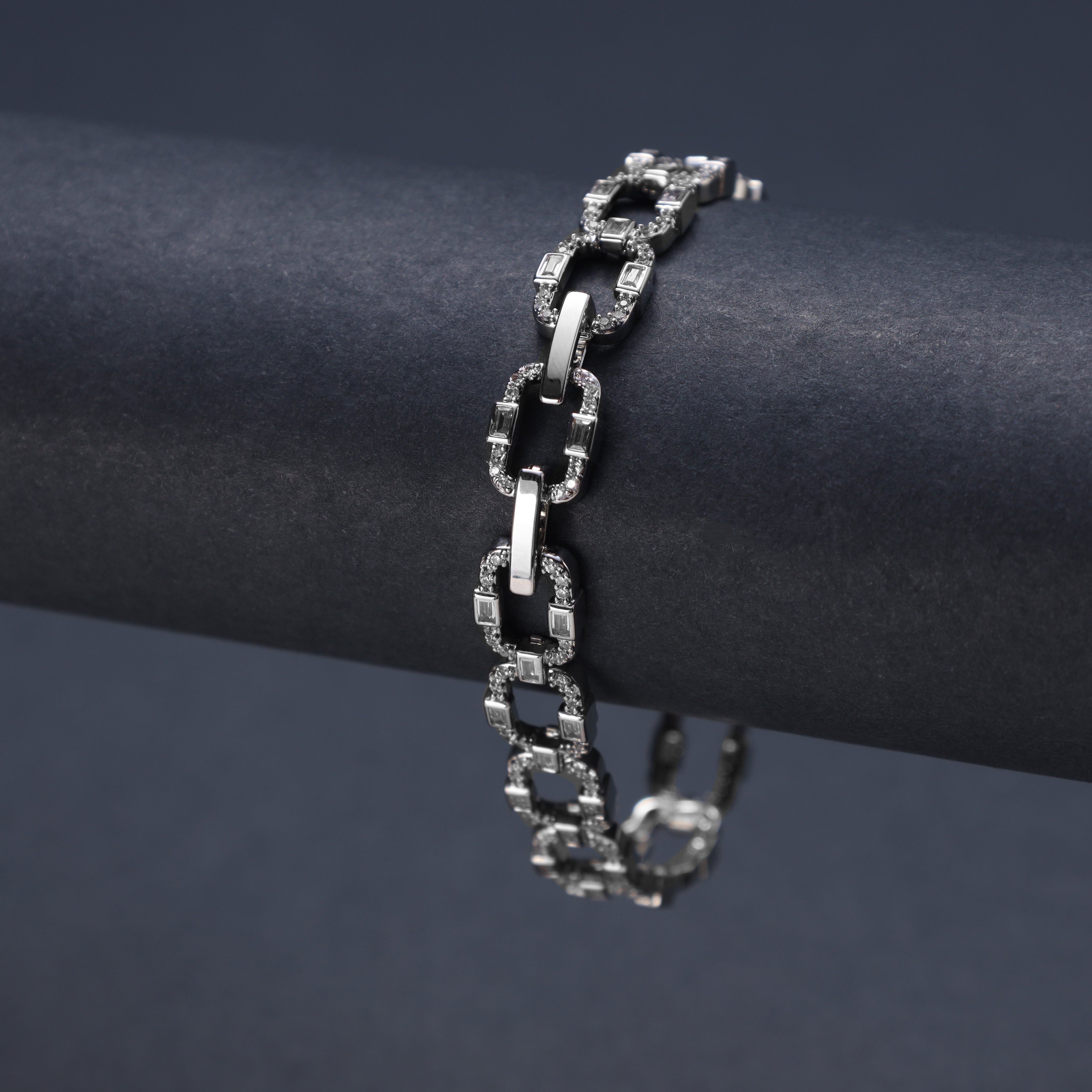 Damen Iced out stil Armband 8,5mm breit - Taipan Schmuck