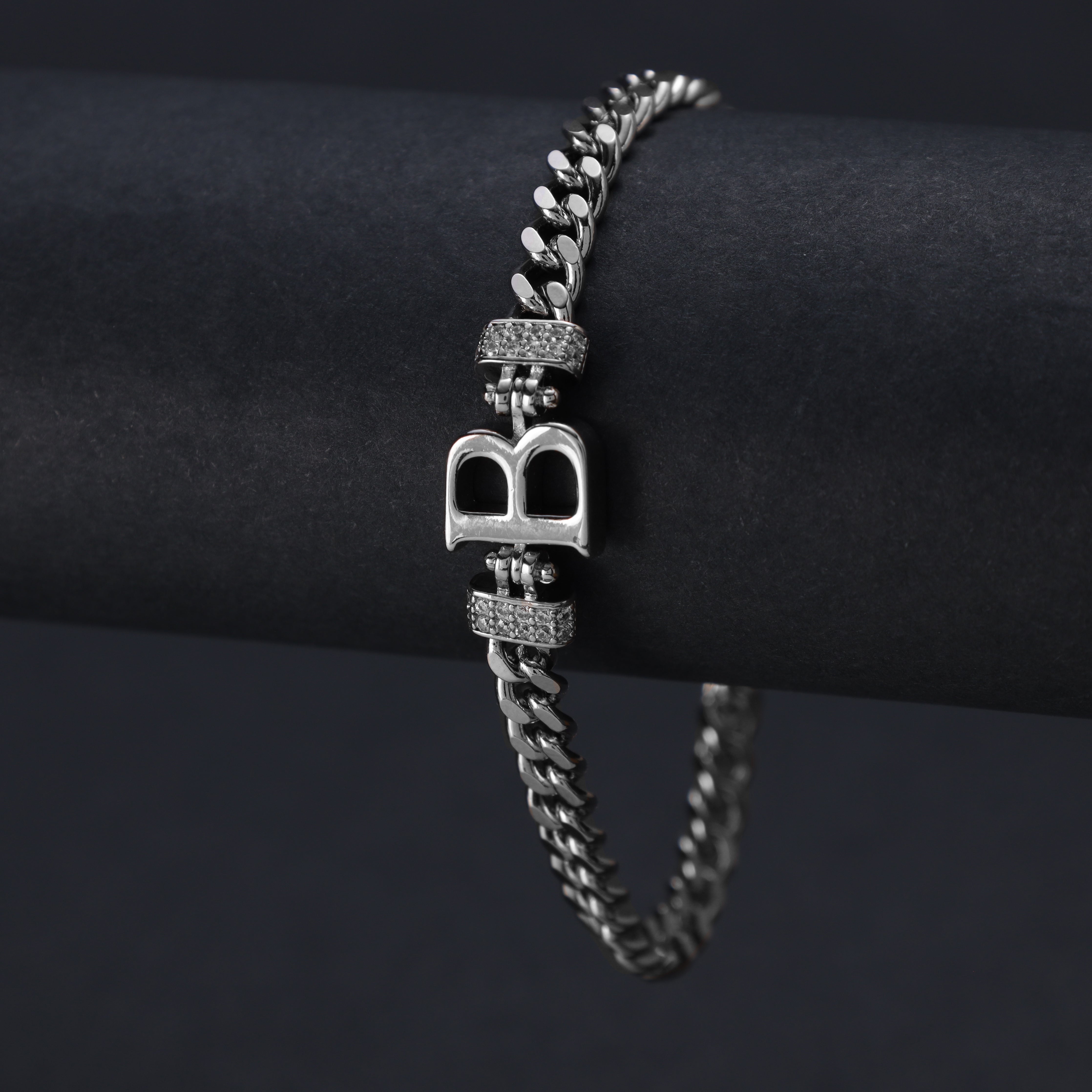 Damen Panzerkette Armband mit Buchstaben A-Z - Taipan Schmuck