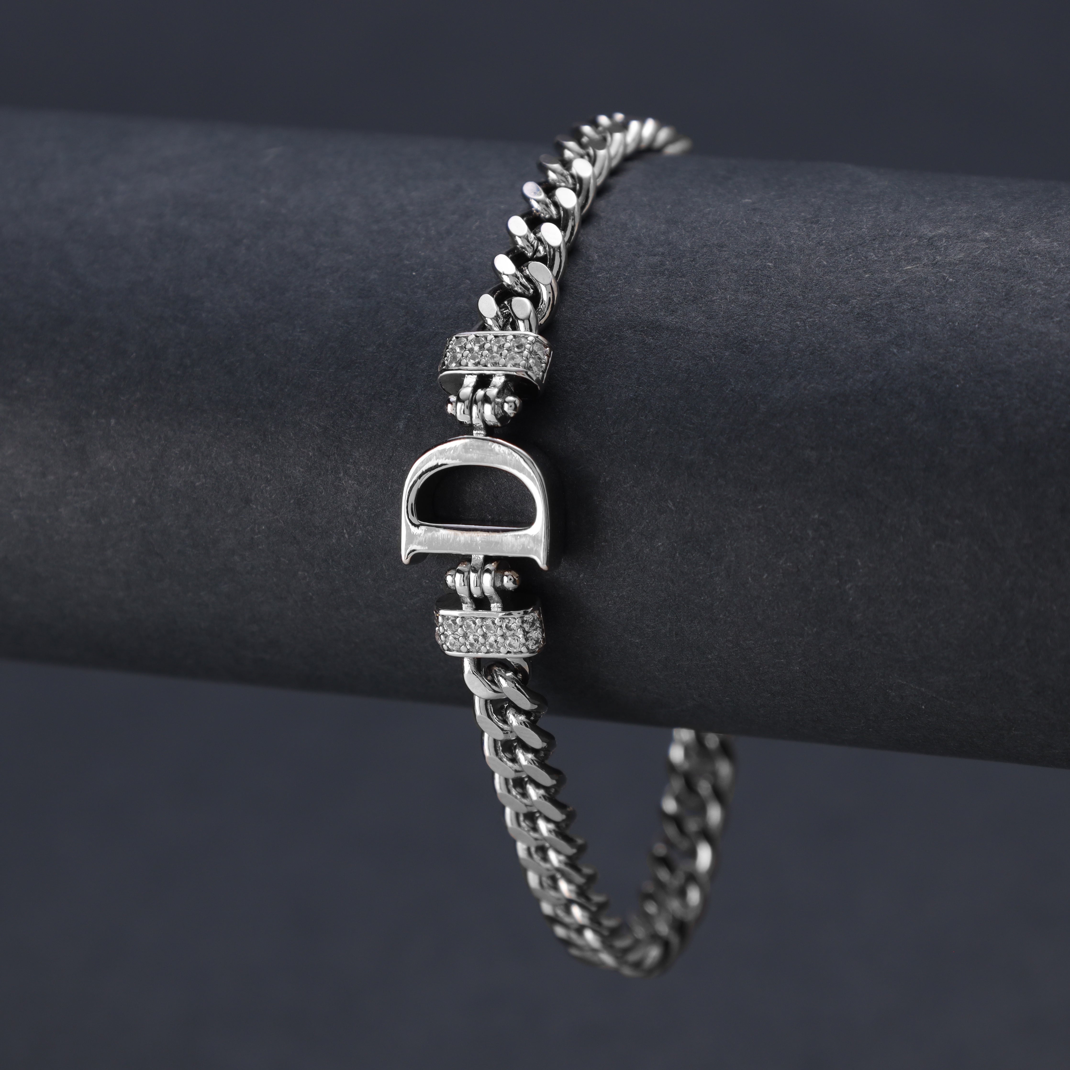 Damen Panzerkette Armband mit Buchstaben A-Z - Taipan Schmuck