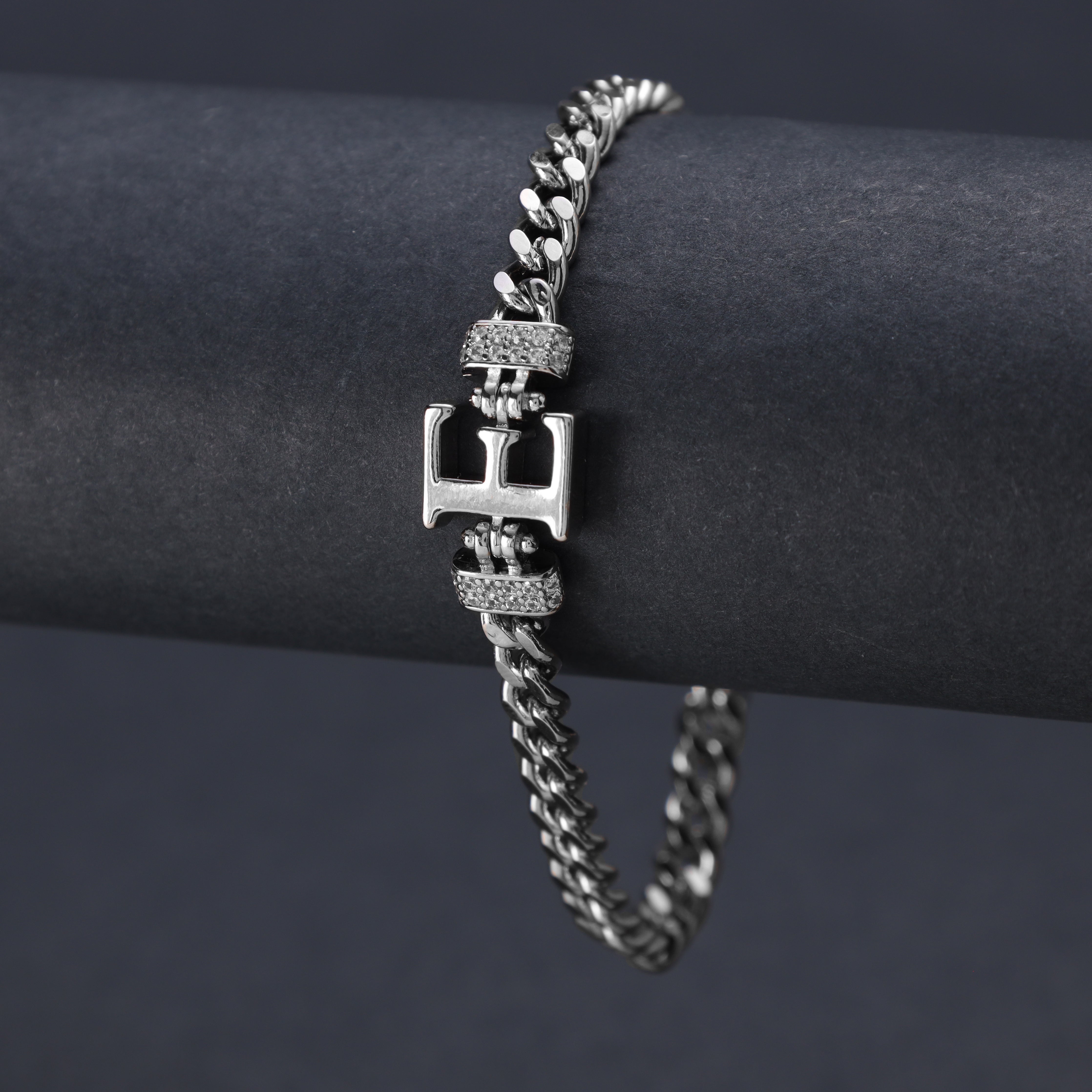 Damen Panzerkette Armband mit Buchstaben A-Z - Taipan Schmuck