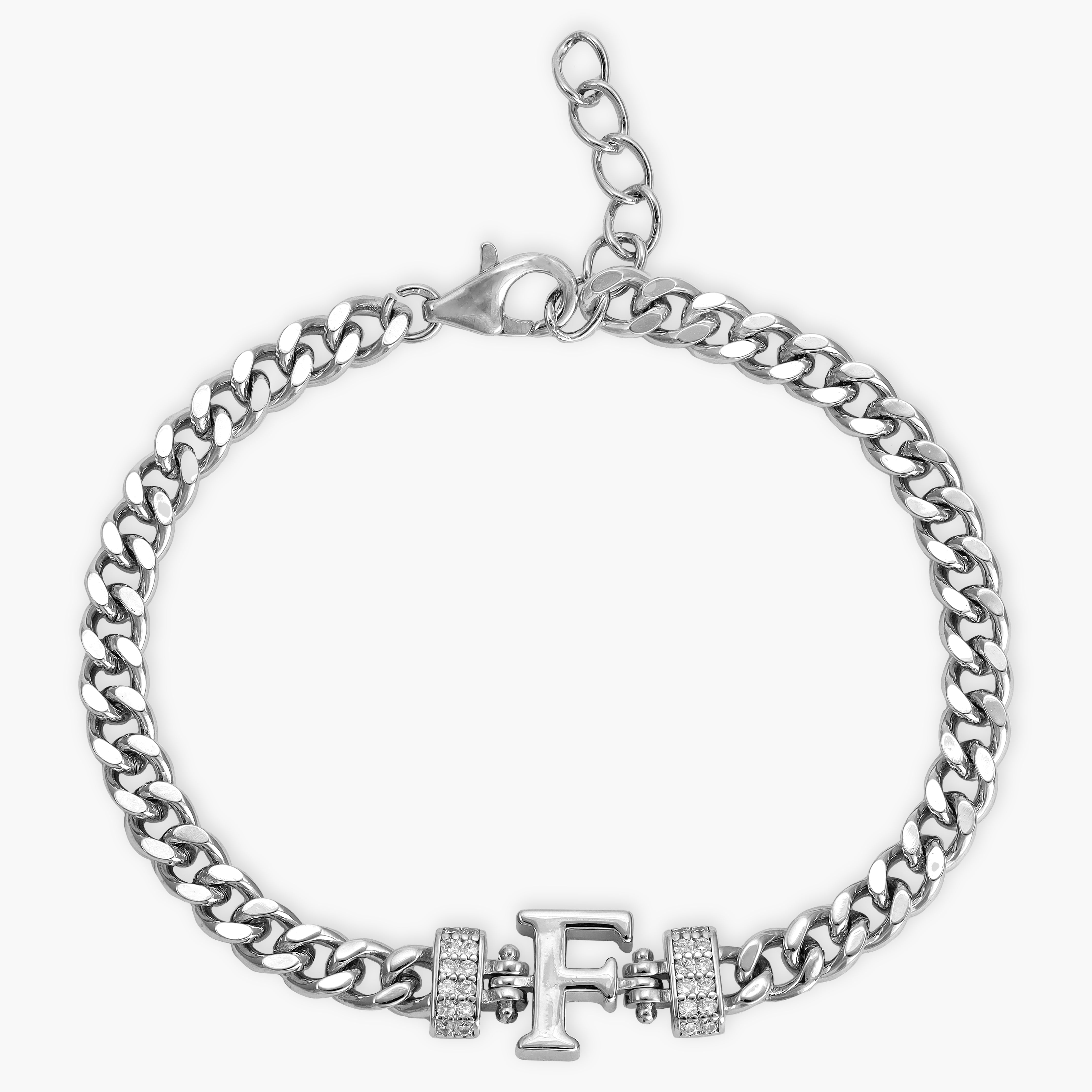 Damen Panzerkette Armband mit Buchstaben A-Z - Taipan Schmuck