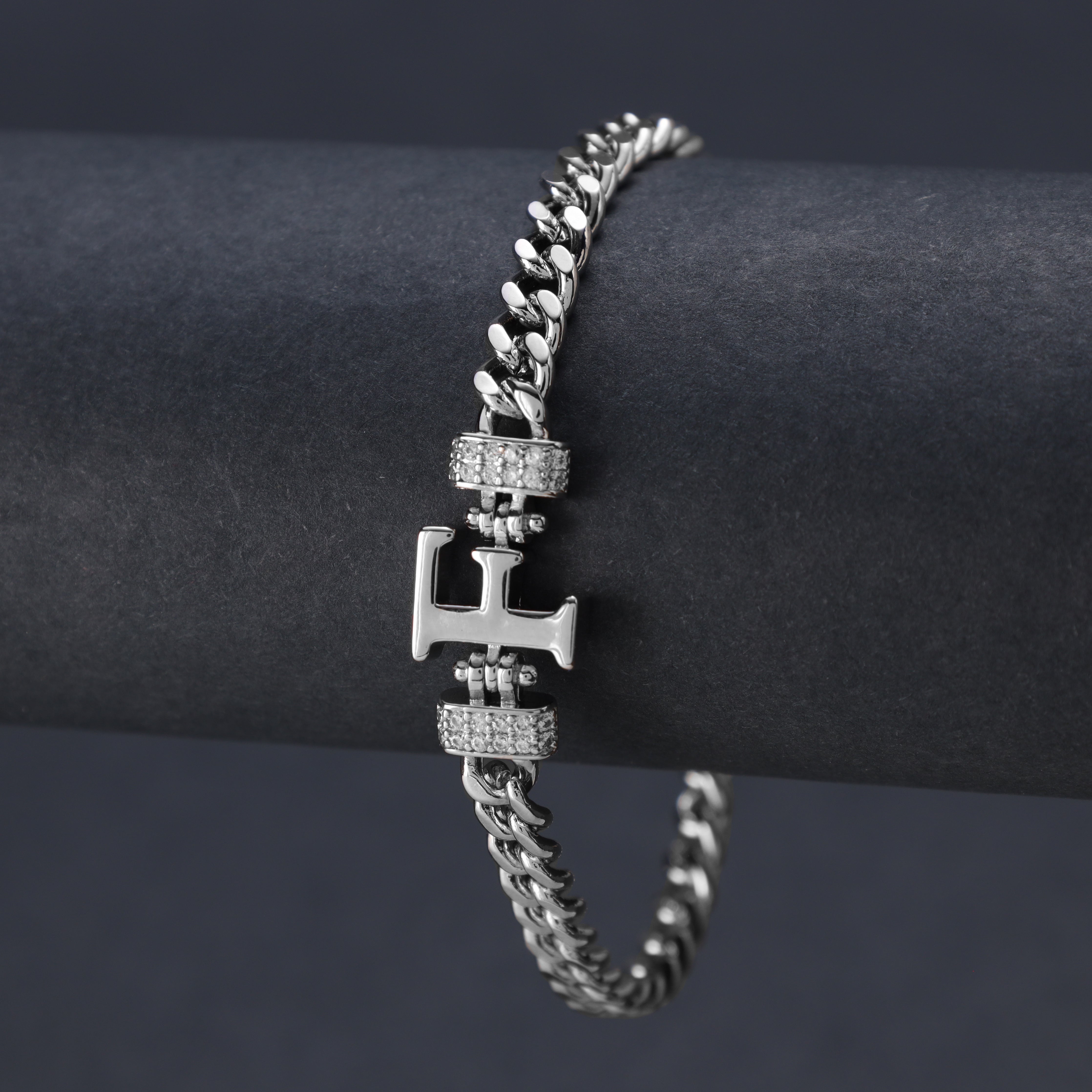 Damen Panzerkette Armband mit Buchstaben A-Z - Taipan Schmuck