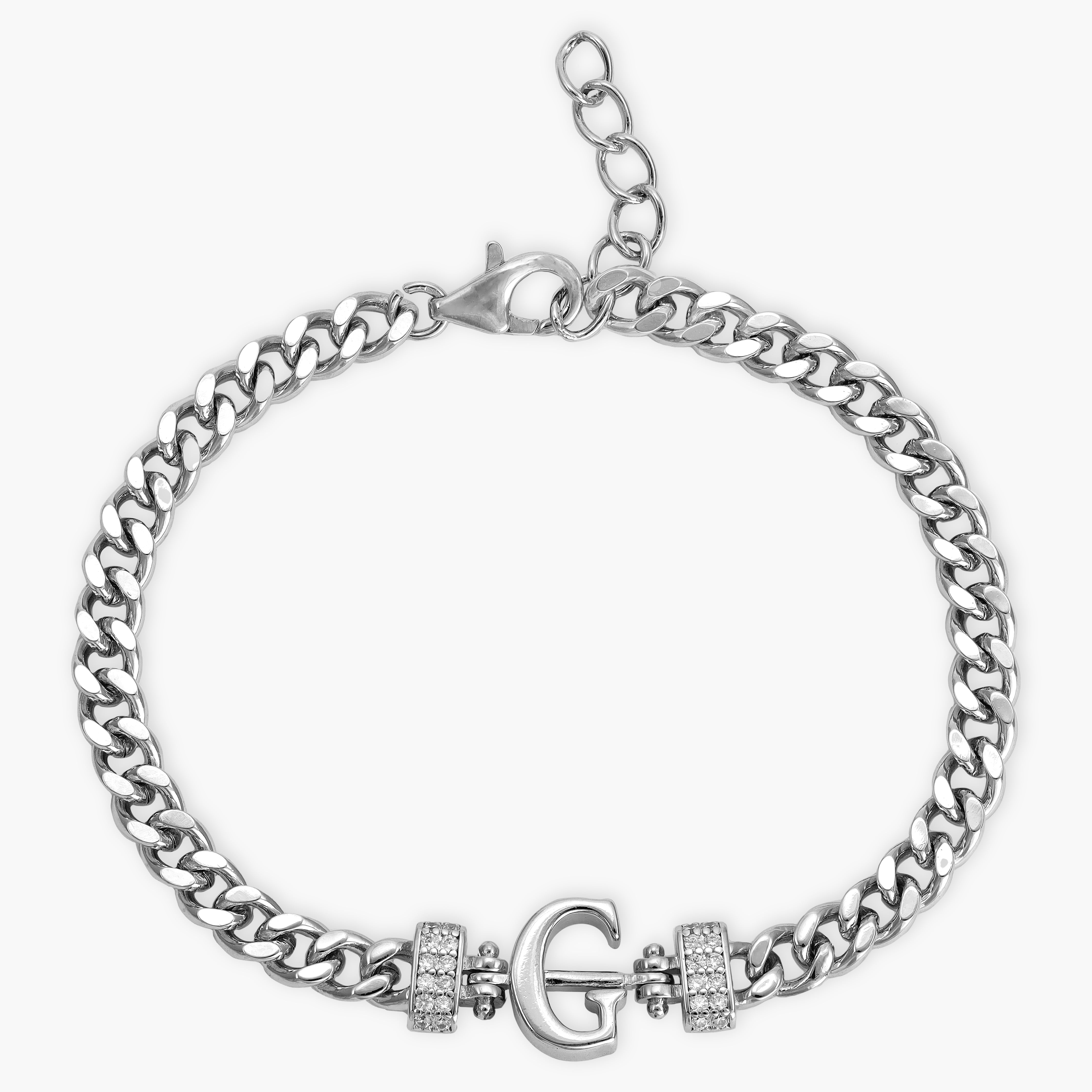 Damen Panzerkette Armband mit Buchstaben A-Z - Taipan Schmuck