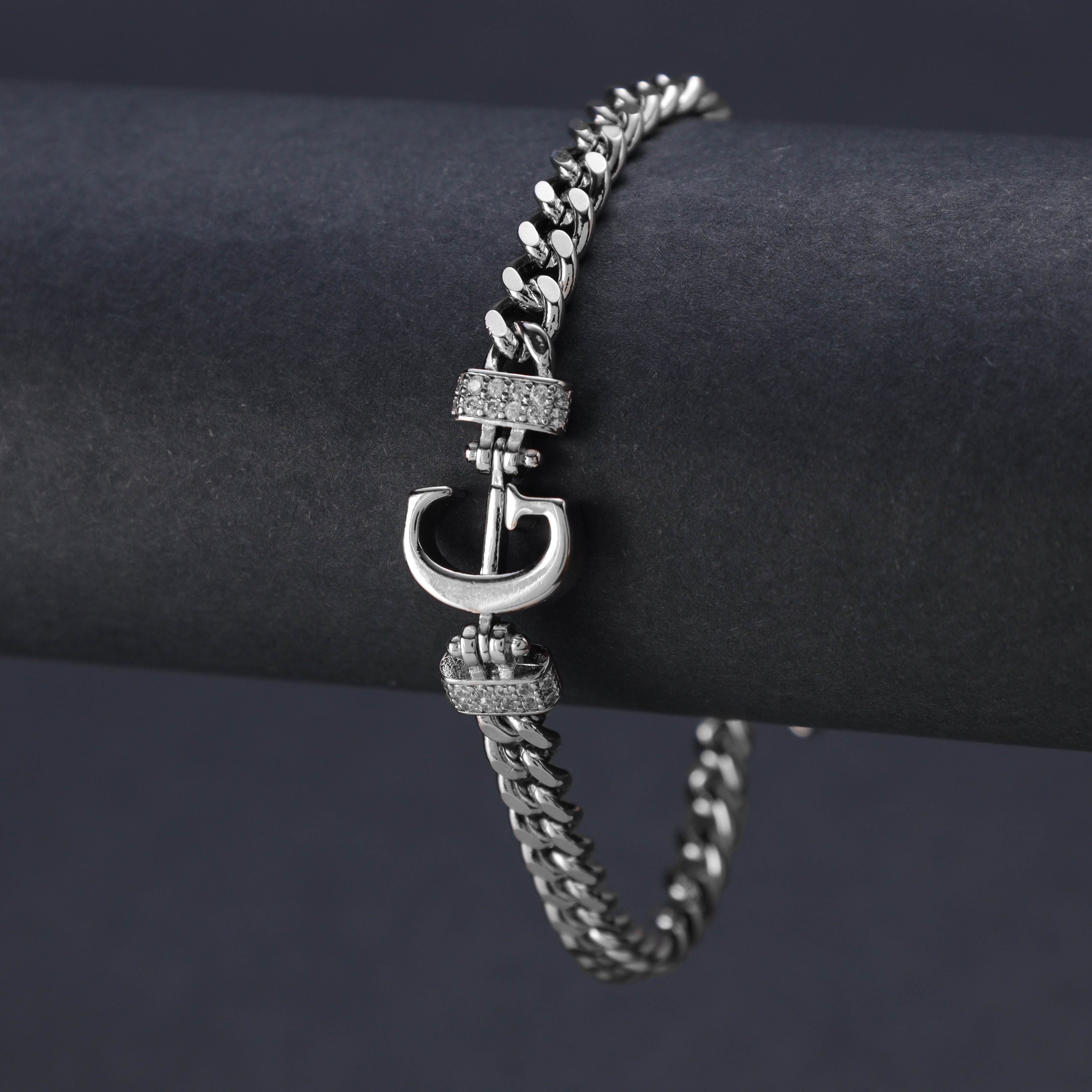 Damen Panzerkette Armband mit Buchstaben A-Z - Taipan Schmuck