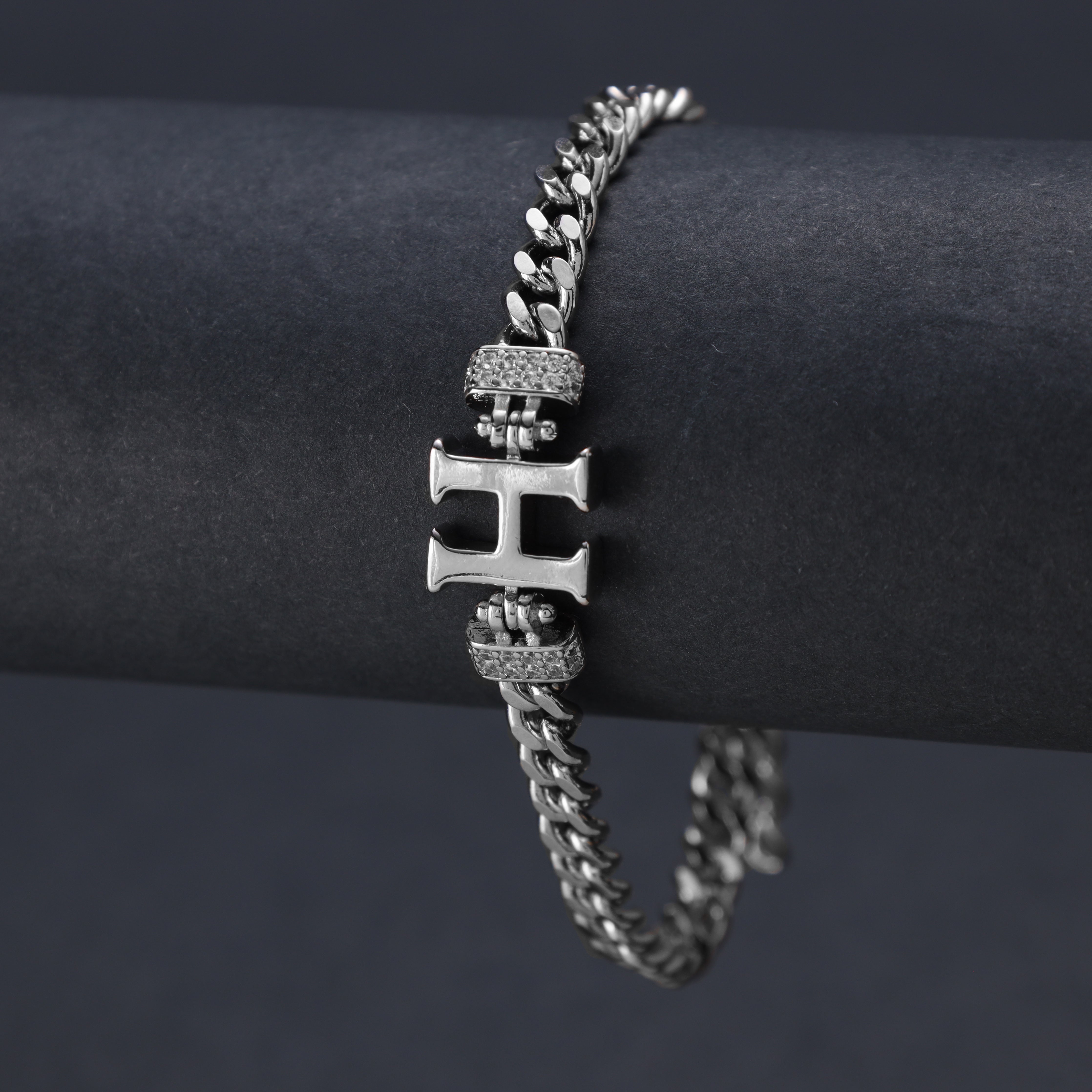 Damen Panzerkette Armband mit Buchstaben A-Z - Taipan Schmuck