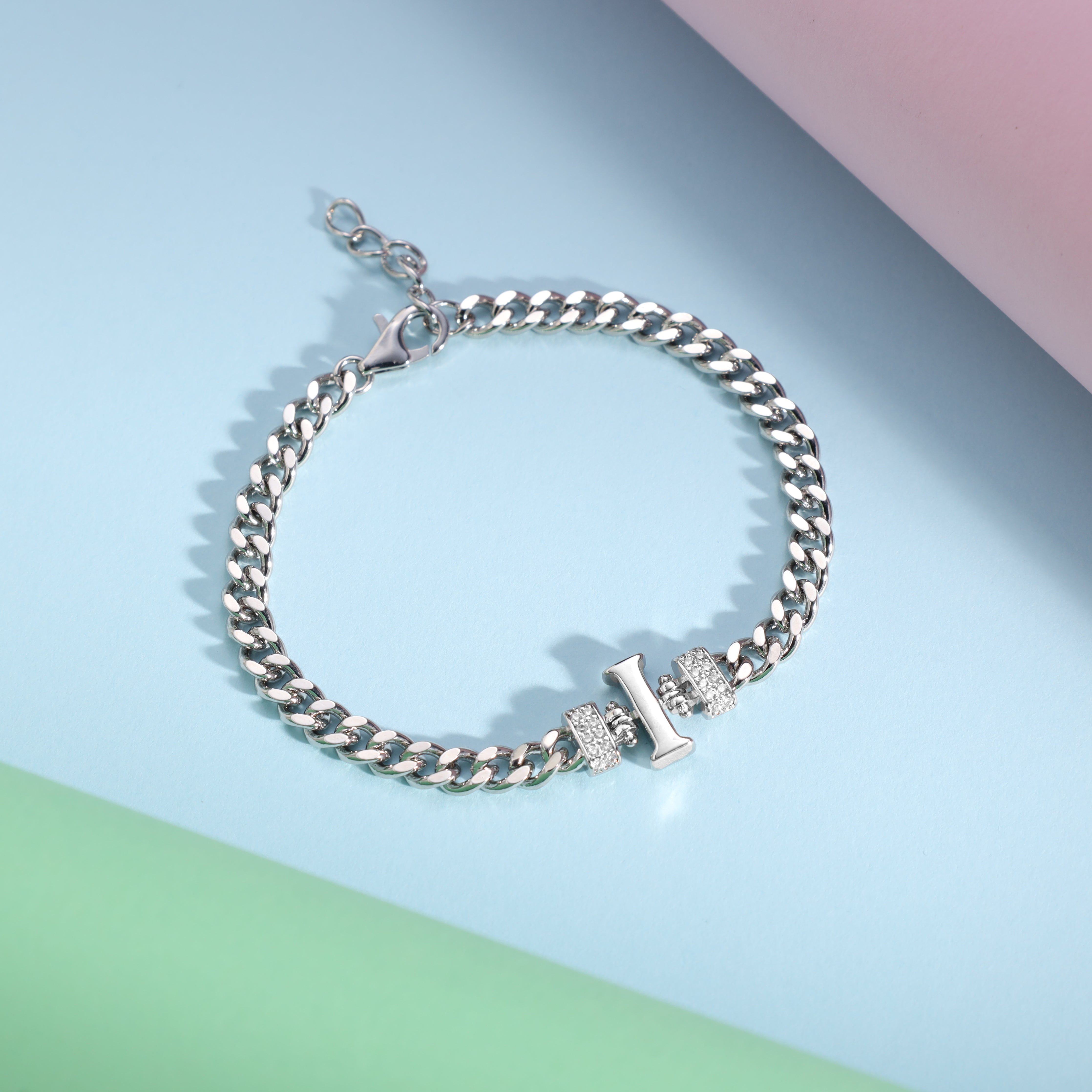 Damen Panzerkette Armband mit Buchstaben A-Z - Taipan Schmuck