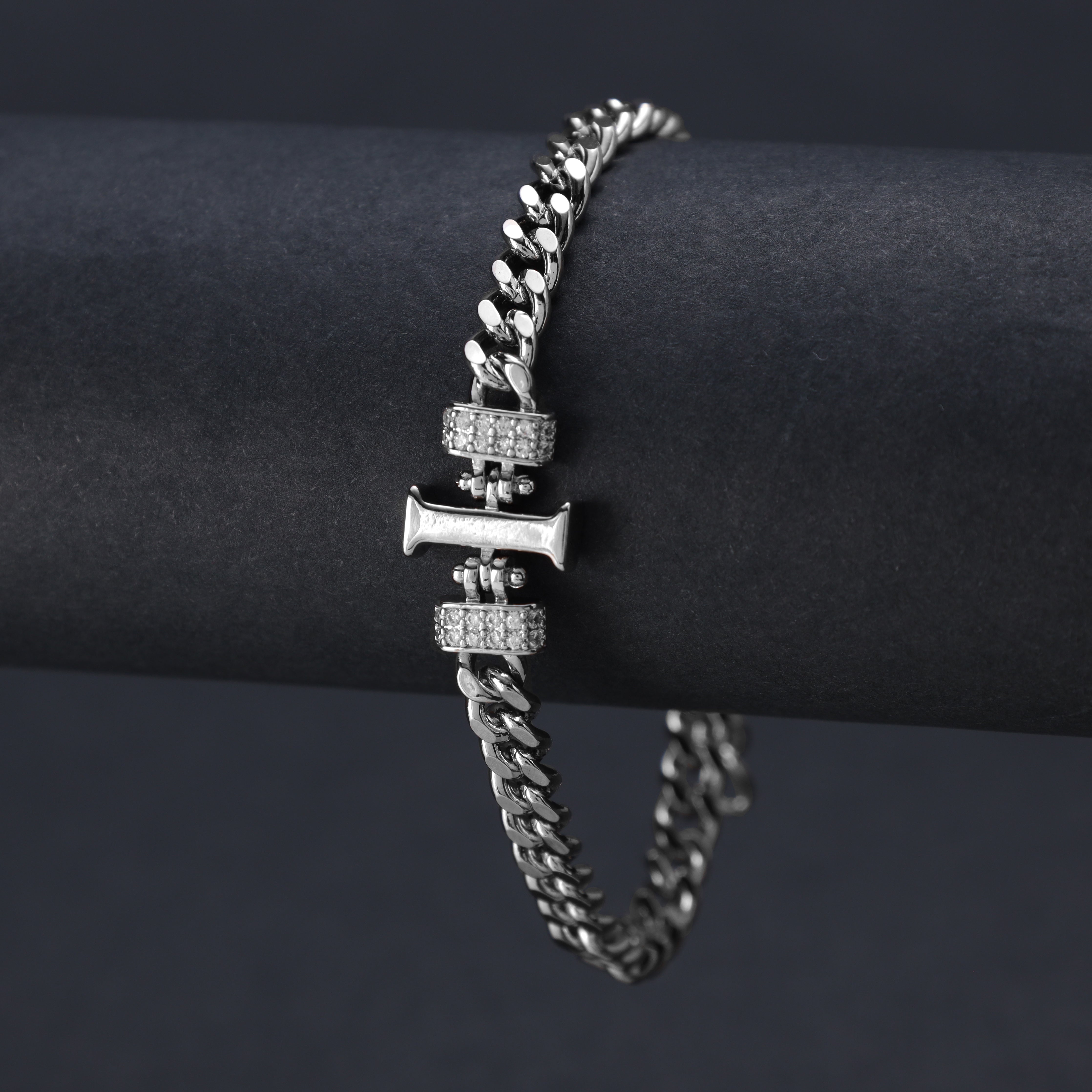 Damen Panzerkette Armband mit Buchstaben A-Z - Taipan Schmuck