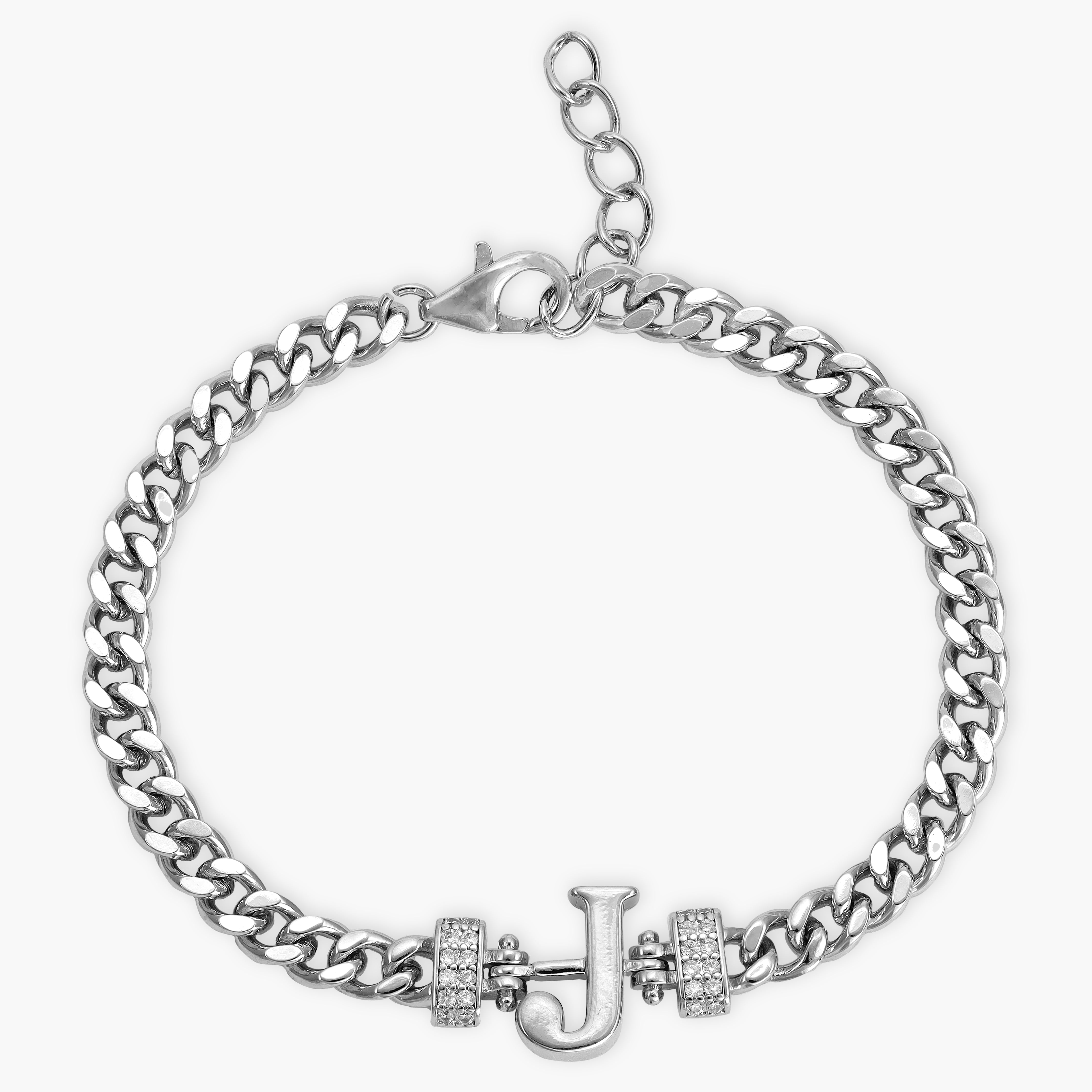 Damen Panzerkette Armband mit Buchstaben A-Z - Taipan Schmuck