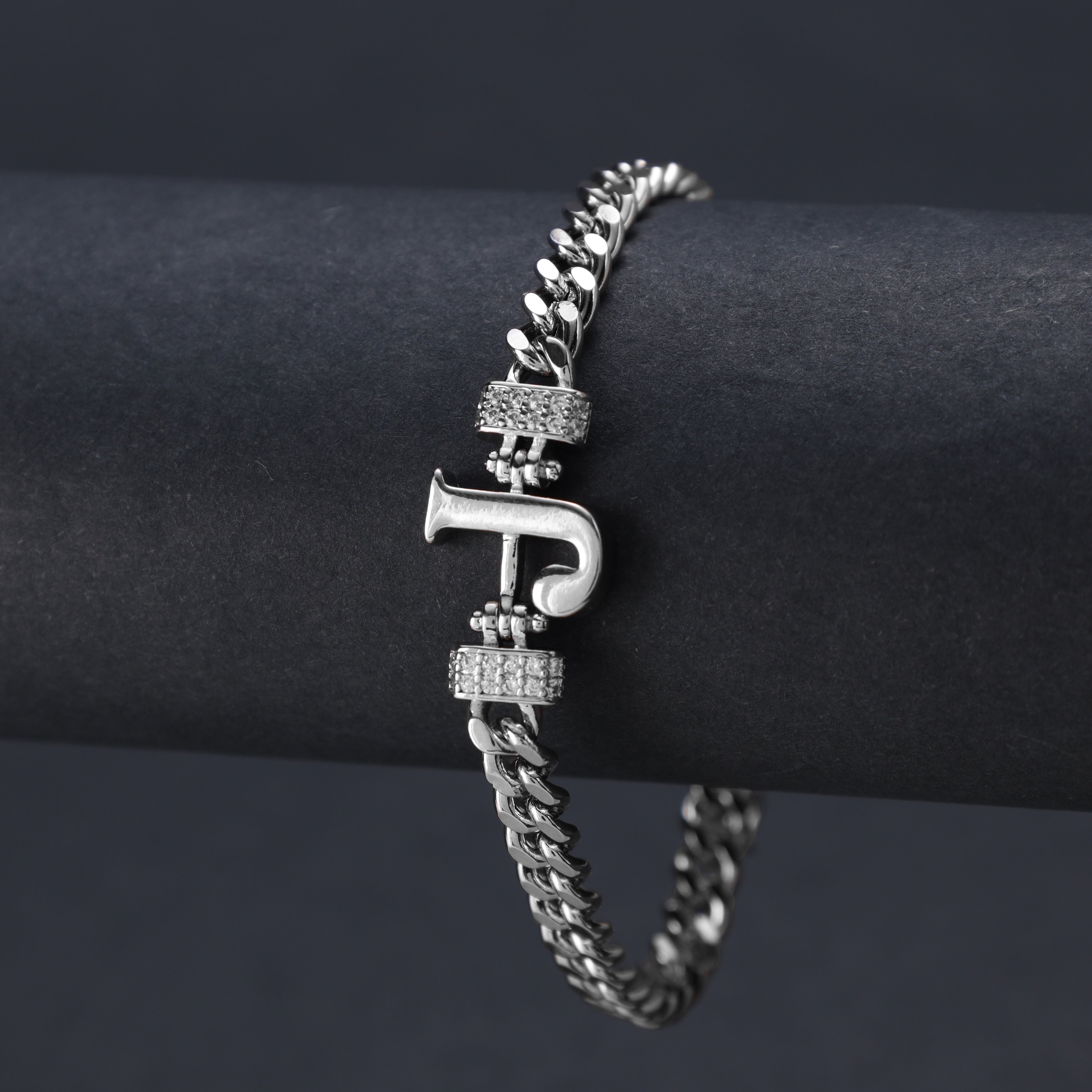 Damen Panzerkette Armband mit Buchstaben A-Z - Taipan Schmuck