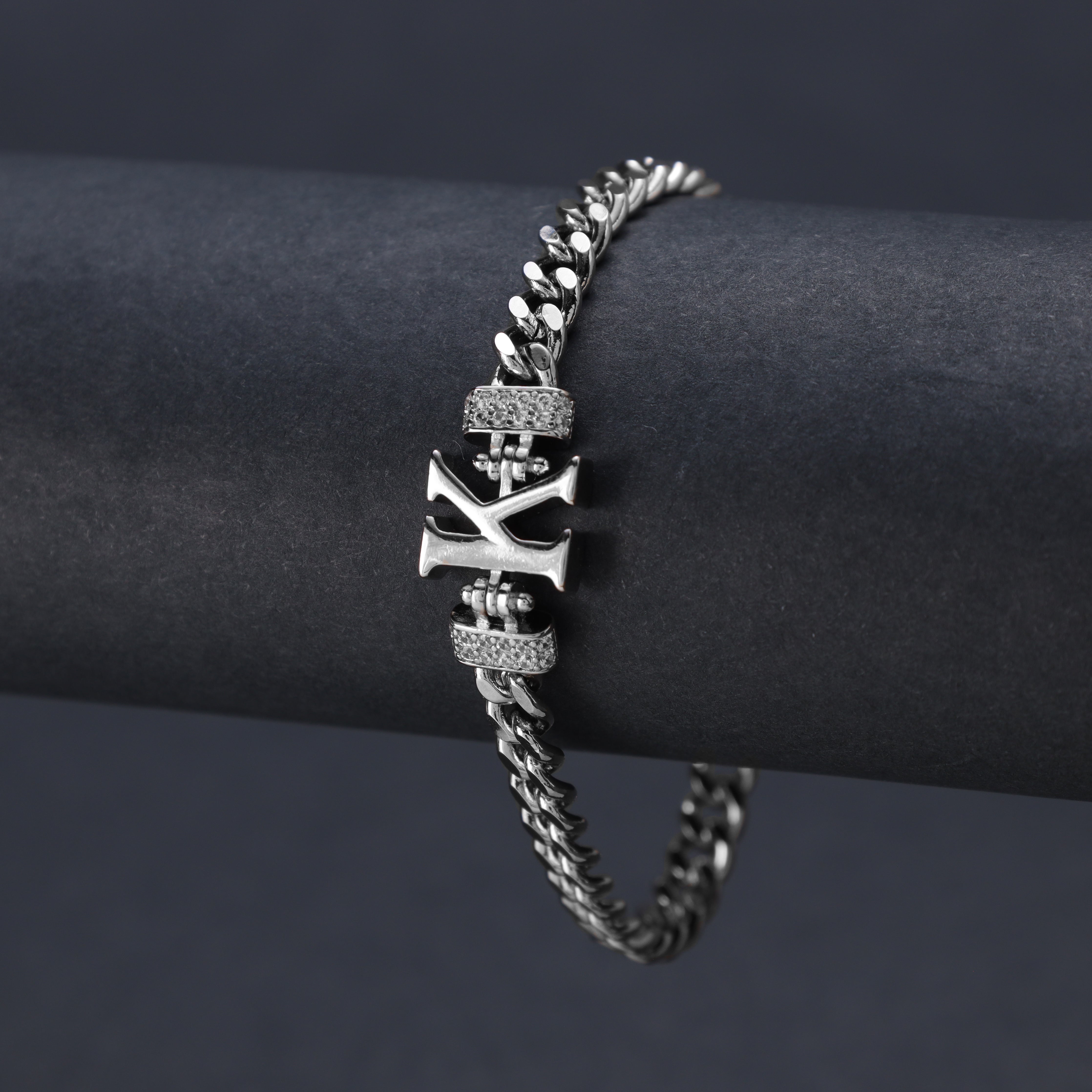 Damen Panzerkette Armband mit Buchstaben A-Z - Taipan Schmuck