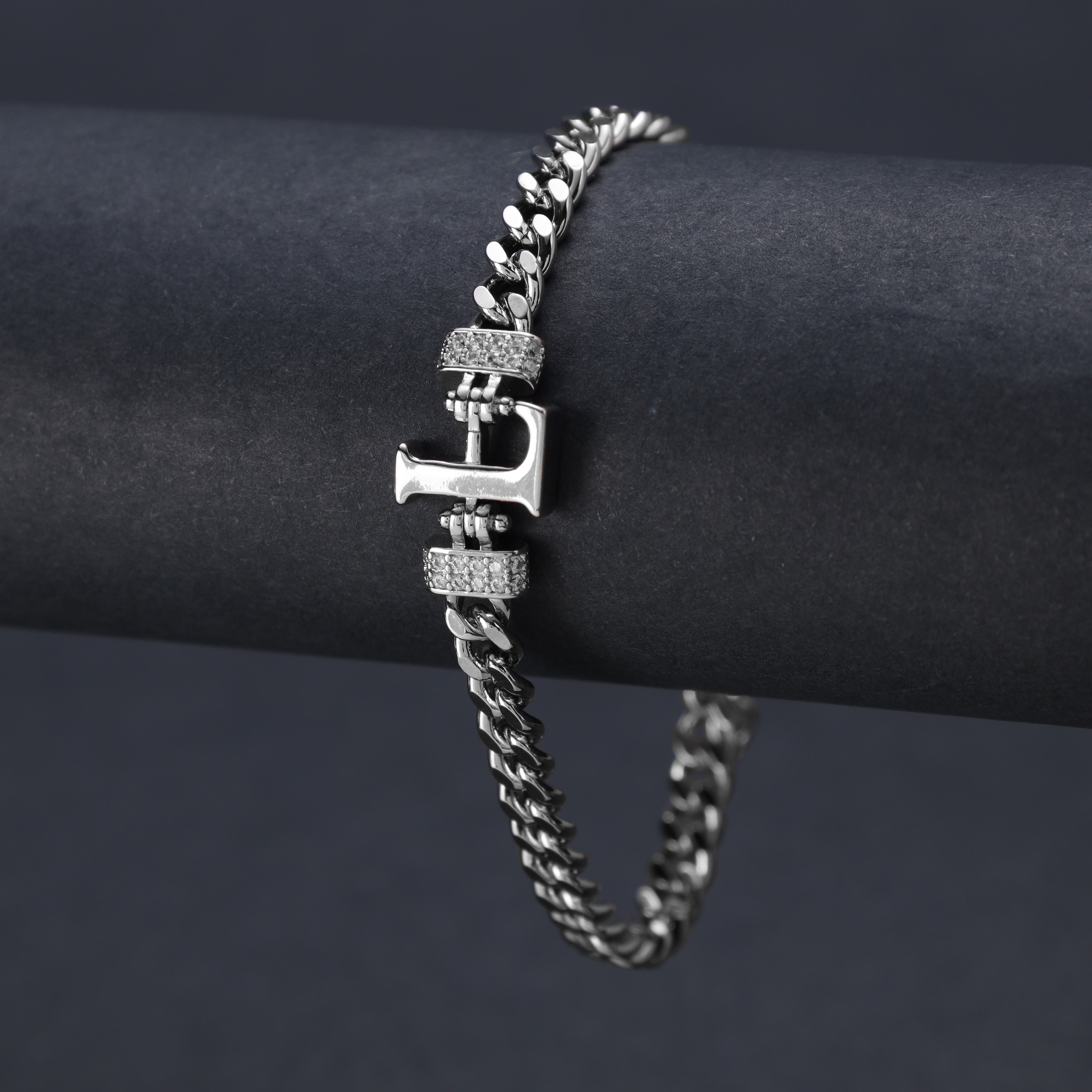 Damen Panzerkette Armband mit Buchstaben A-Z - Taipan Schmuck