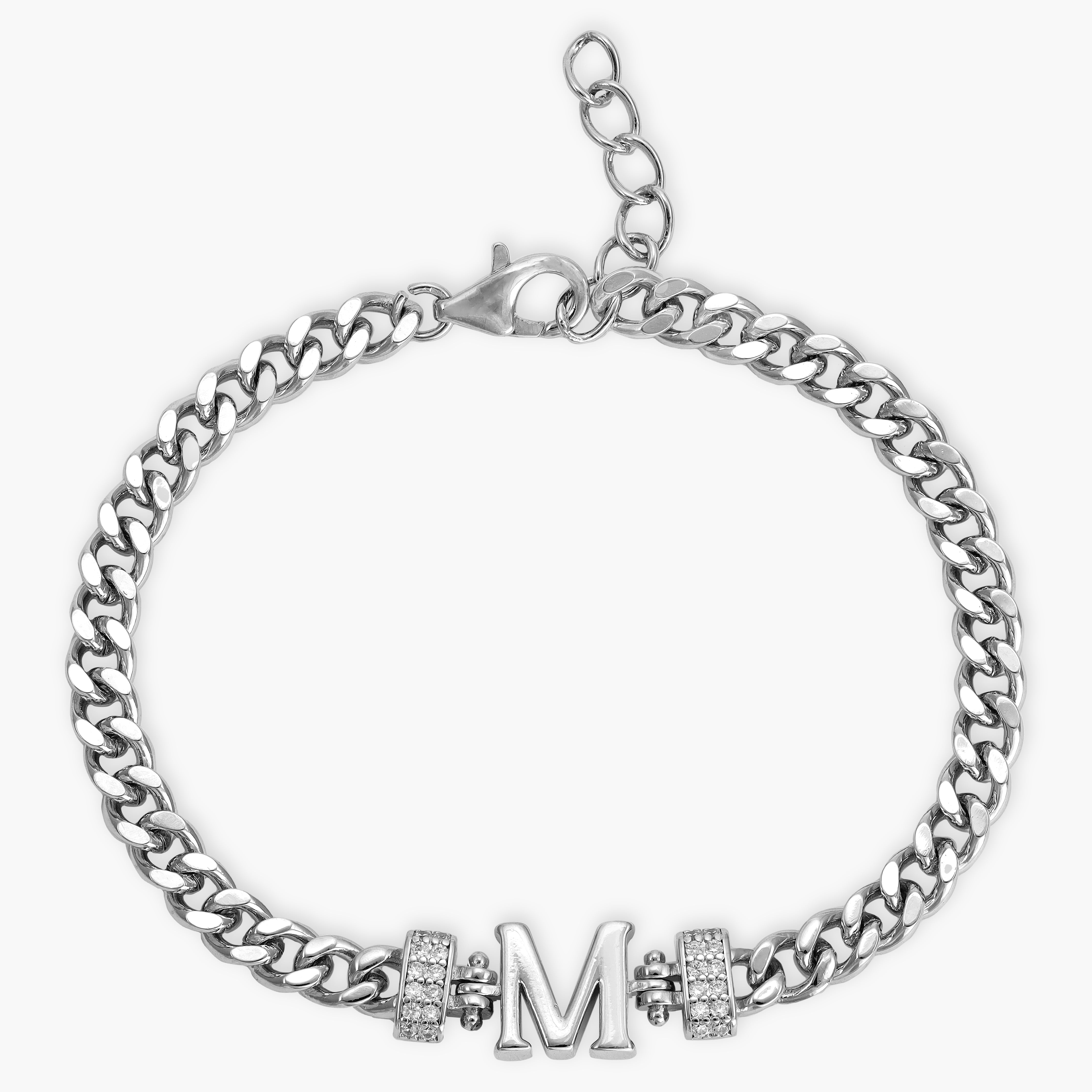 Damen Panzerkette Armband mit Buchstaben A-Z - Taipan Schmuck