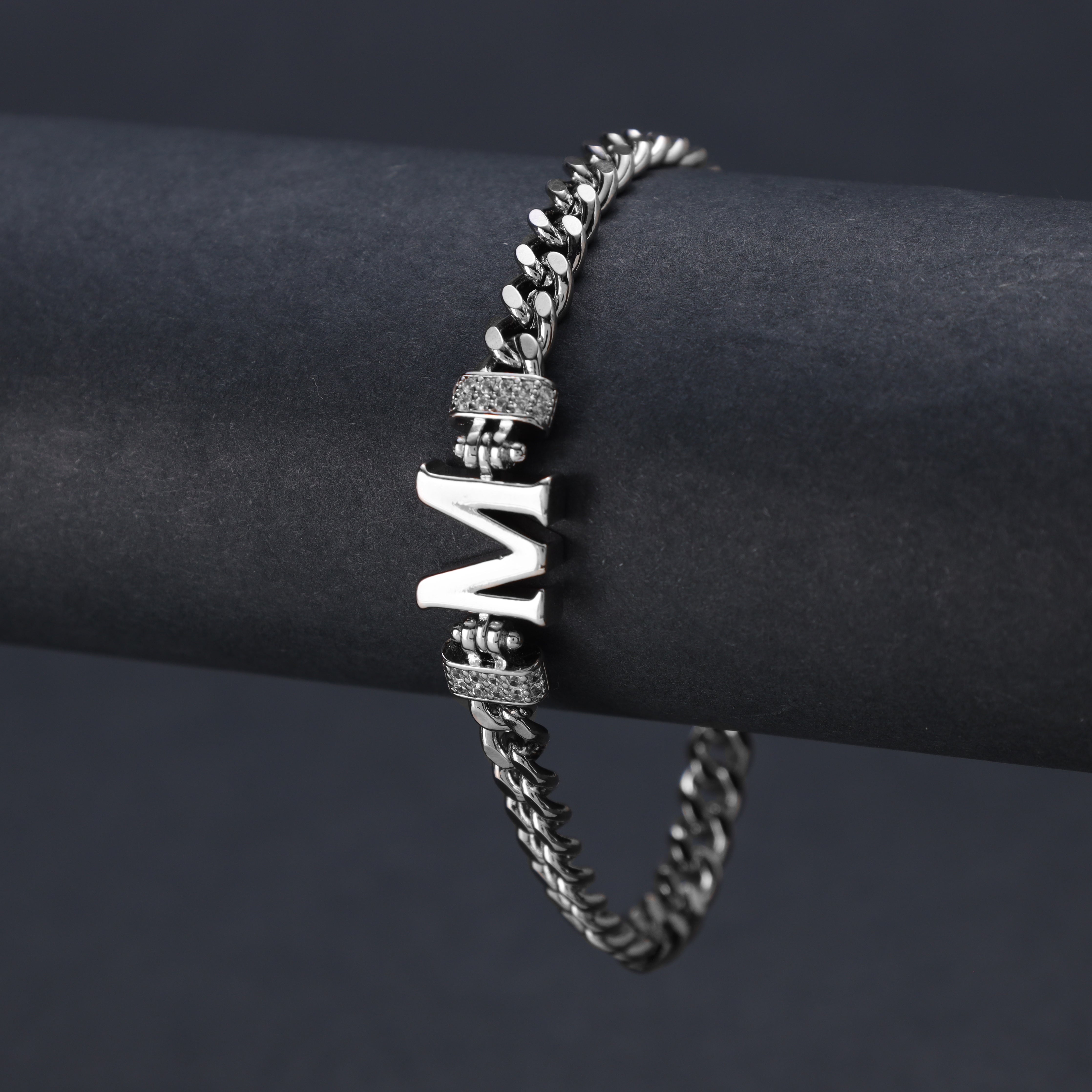 Damen Panzerkette Armband mit Buchstaben A-Z - Taipan Schmuck