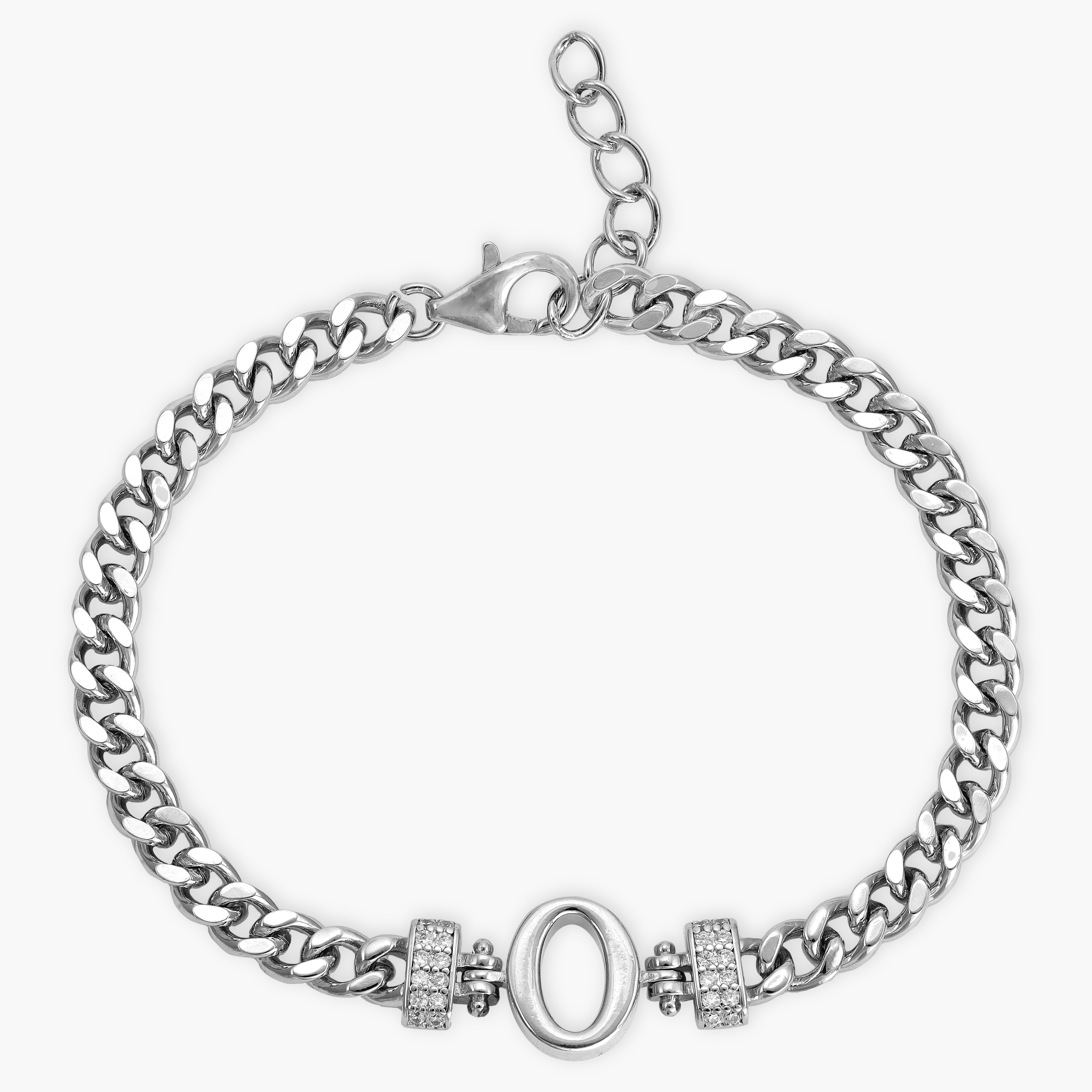 Damen Panzerkette Armband mit Buchstaben A-Z - Taipan Schmuck
