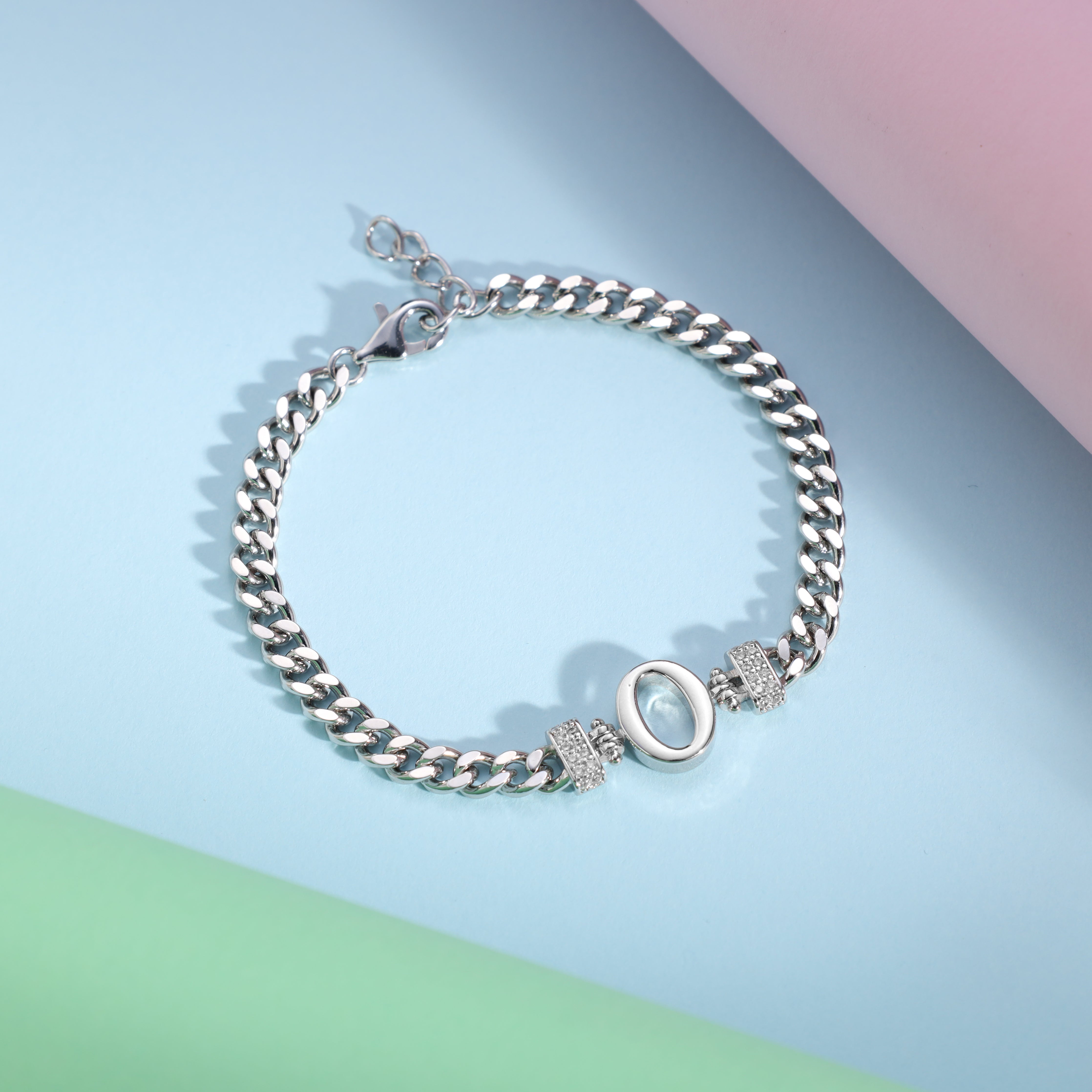 Damen Panzerkette Armband mit Buchstaben A-Z - Taipan Schmuck