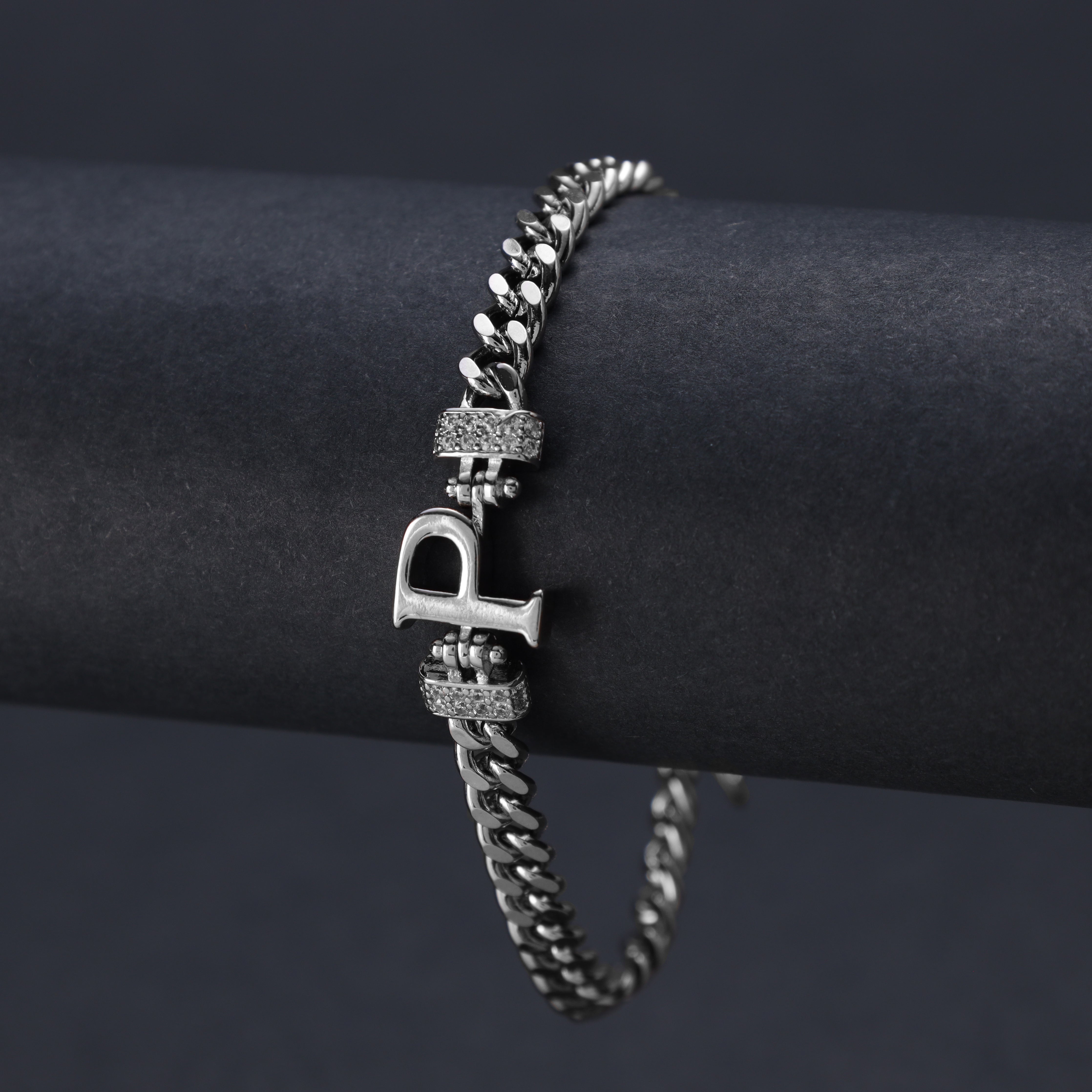 Damen Panzerkette Armband mit Buchstaben A-Z - Taipan Schmuck