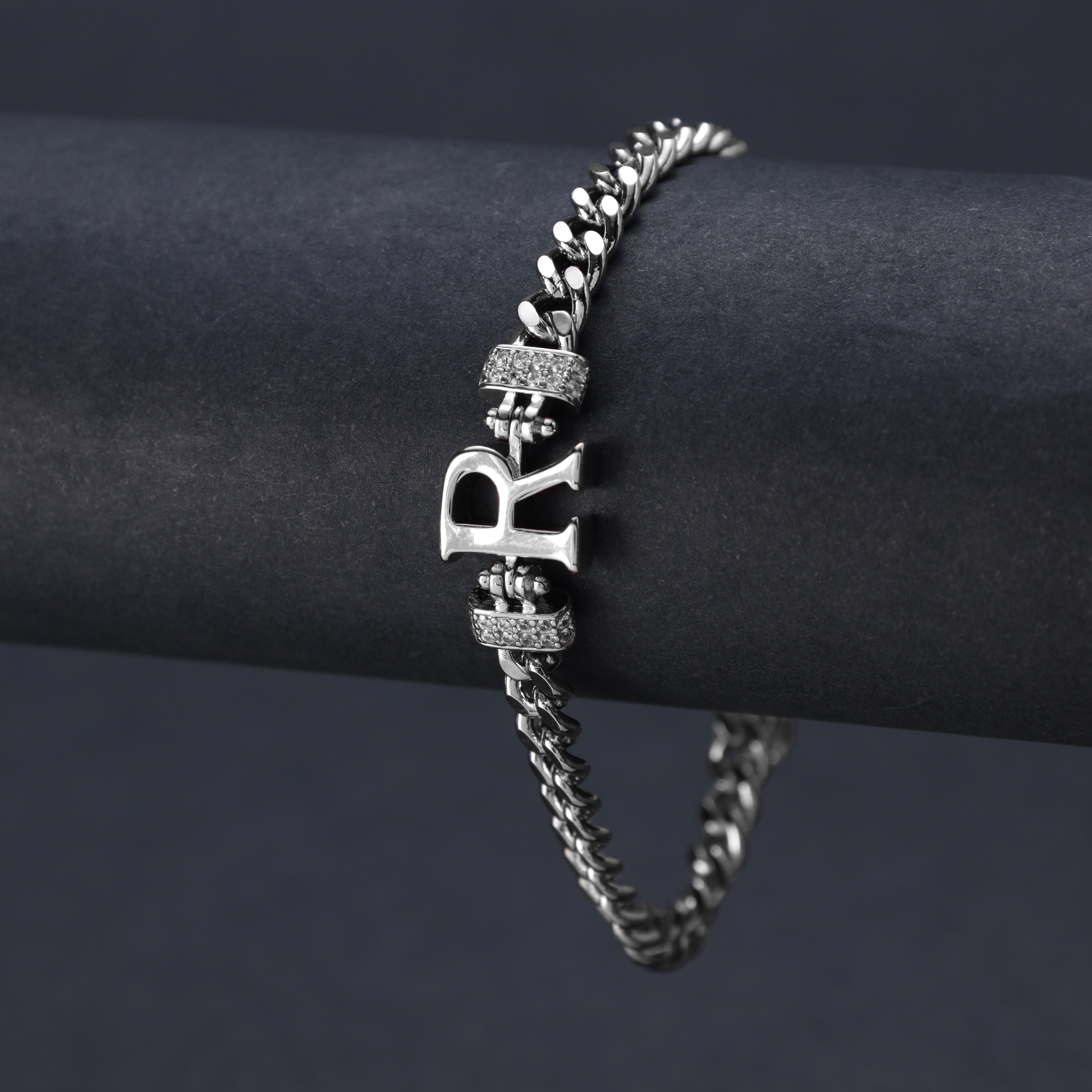 Damen Panzerkette Armband mit Buchstaben A-Z - Taipan Schmuck