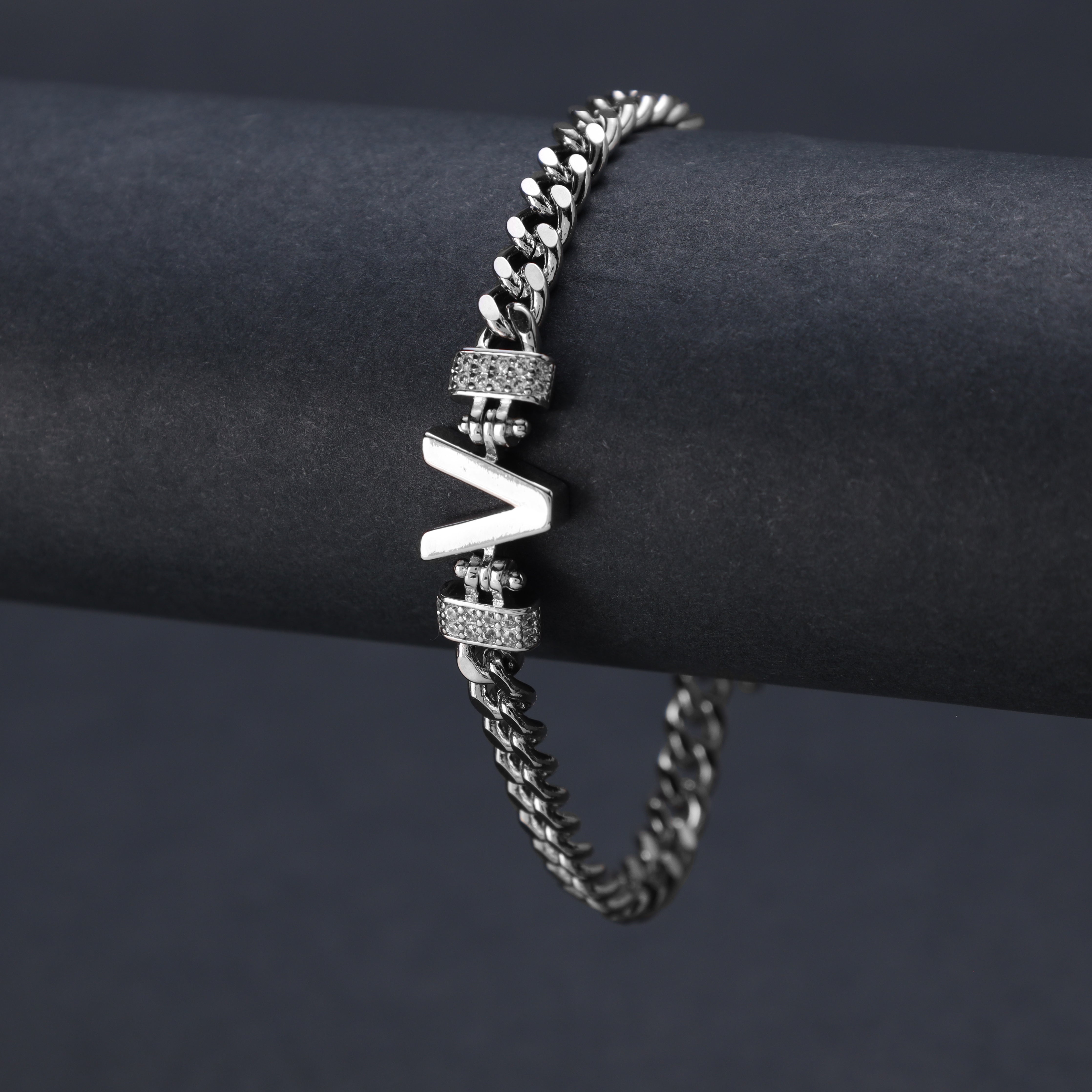 Damen Panzerkette Armband mit Buchstaben A-Z - Taipan Schmuck