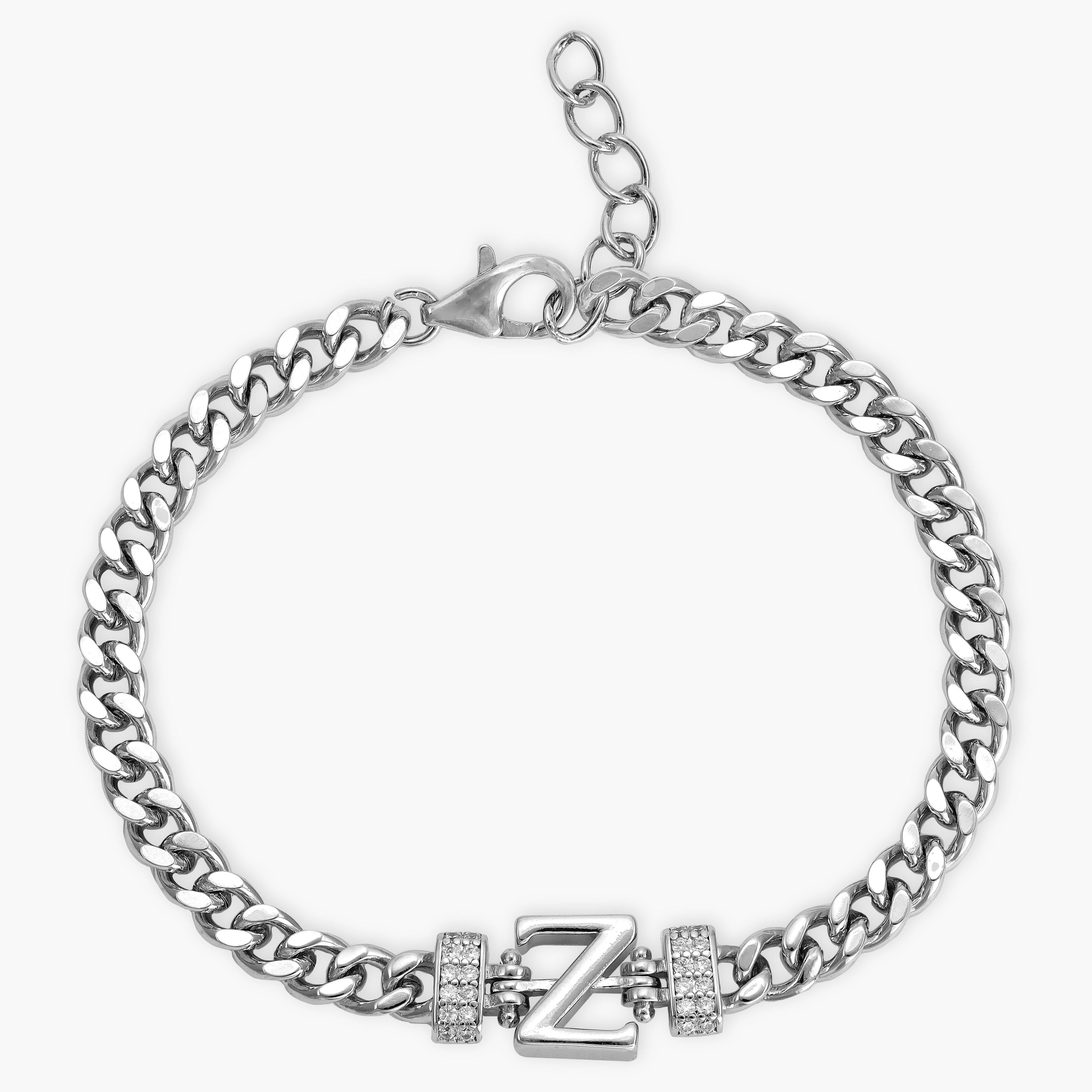 Damen Panzerkette Armband mit Buchstaben A-Z - Taipan Schmuck