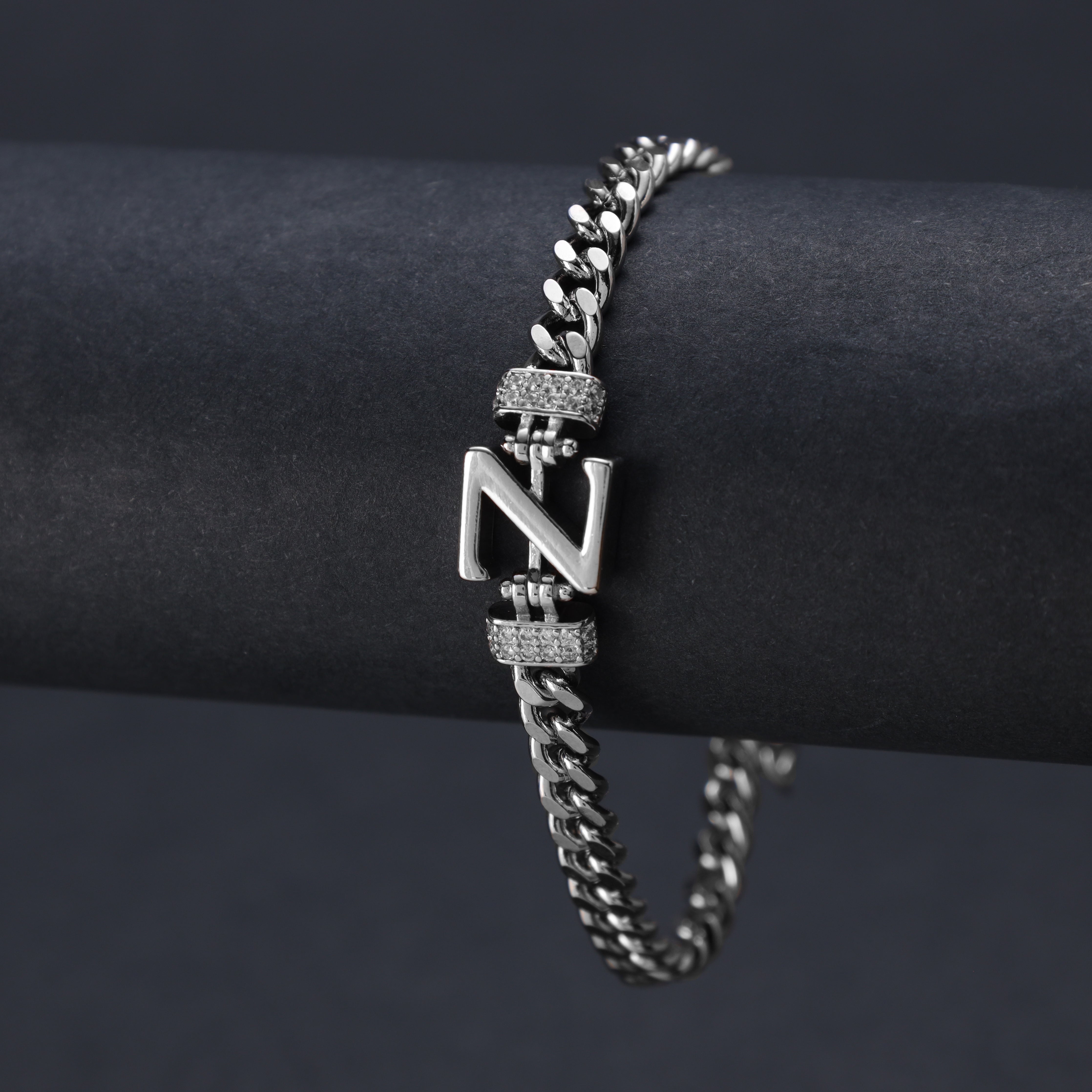 Damen Panzerkette Armband mit Buchstaben A-Z - Taipan Schmuck