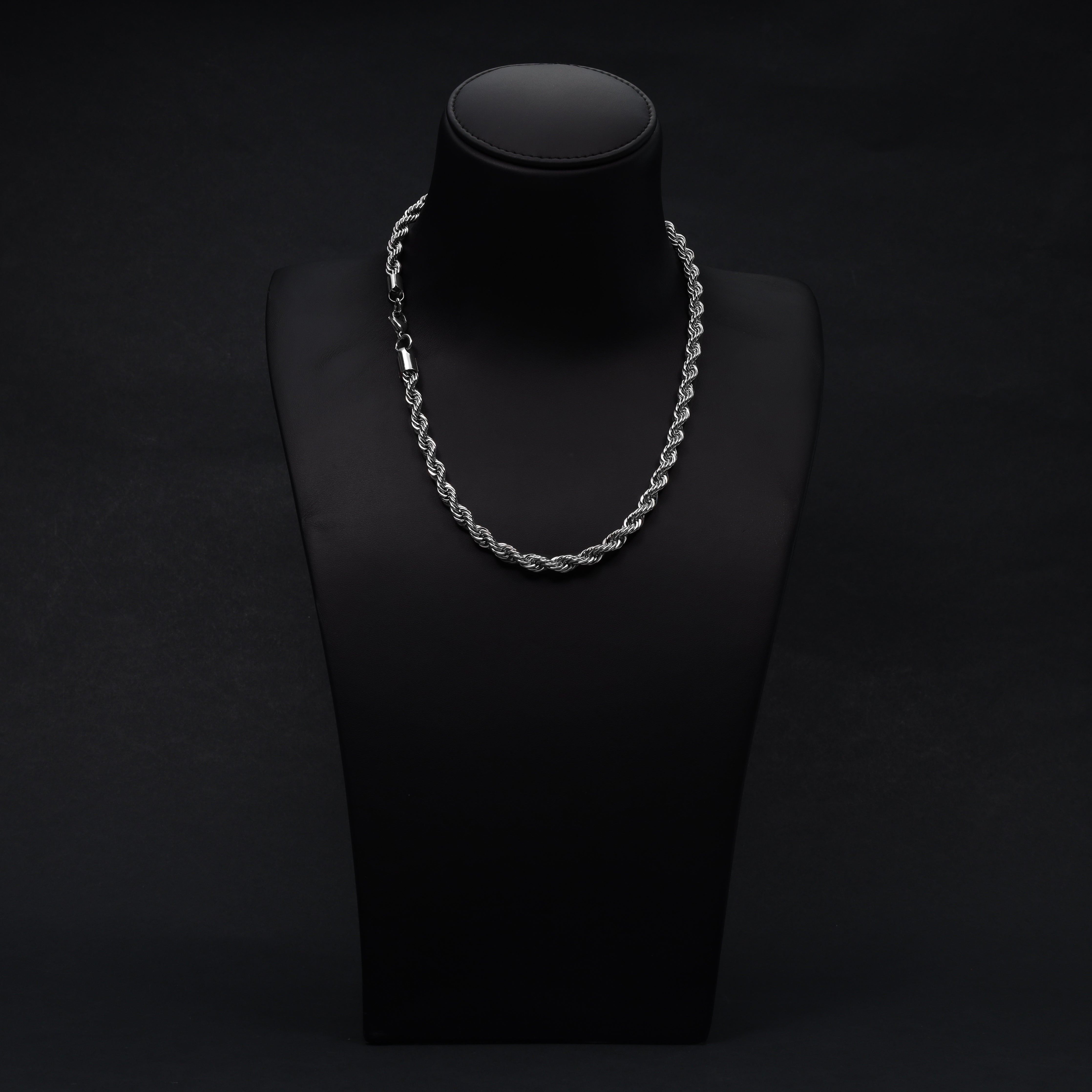 Kordelkette Rope Chain 7mm breit aus Edelstahl - Taipan Schmuck