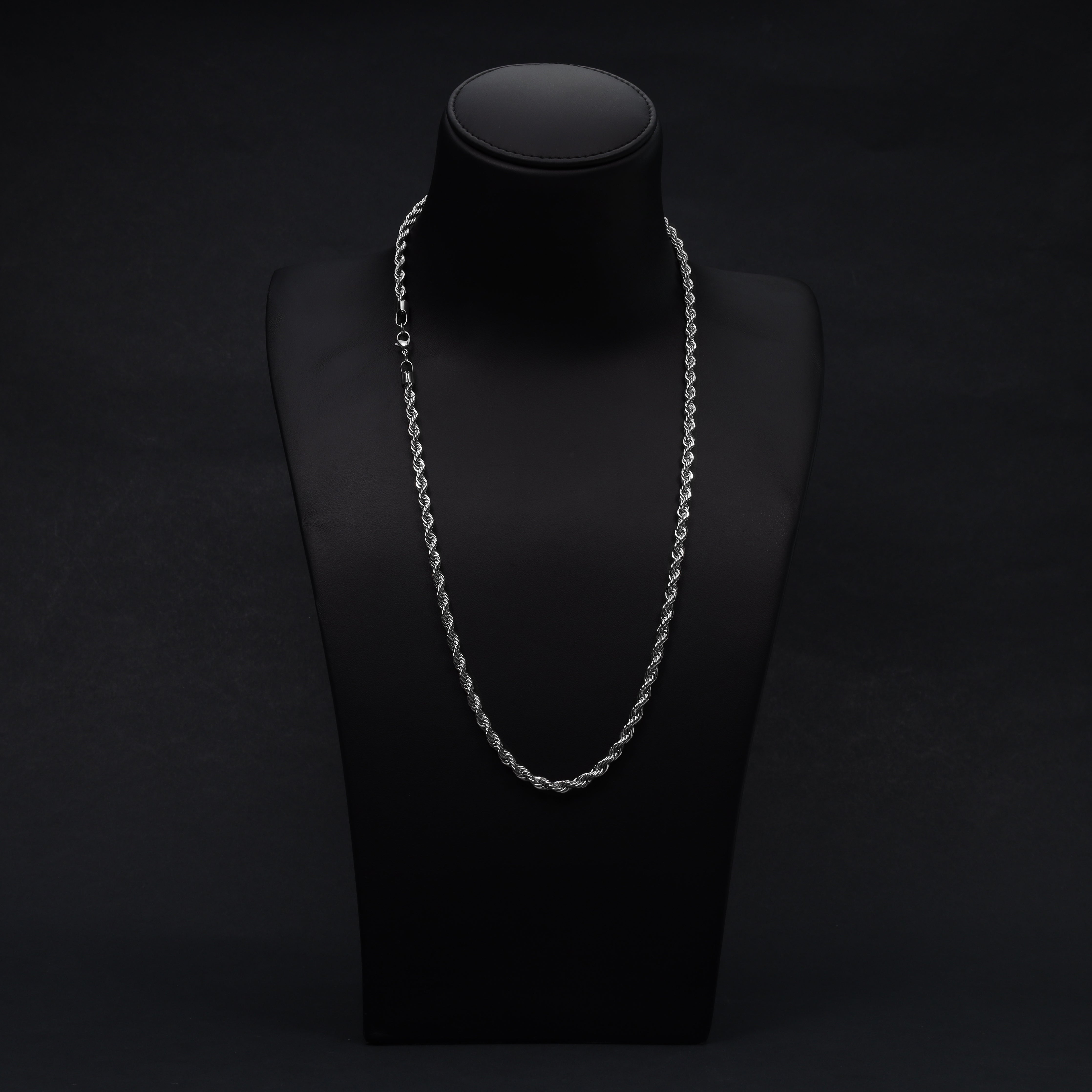 Kordelkette Rope Chain 5mm breit aus Edelstahl - Taipan Schmuck