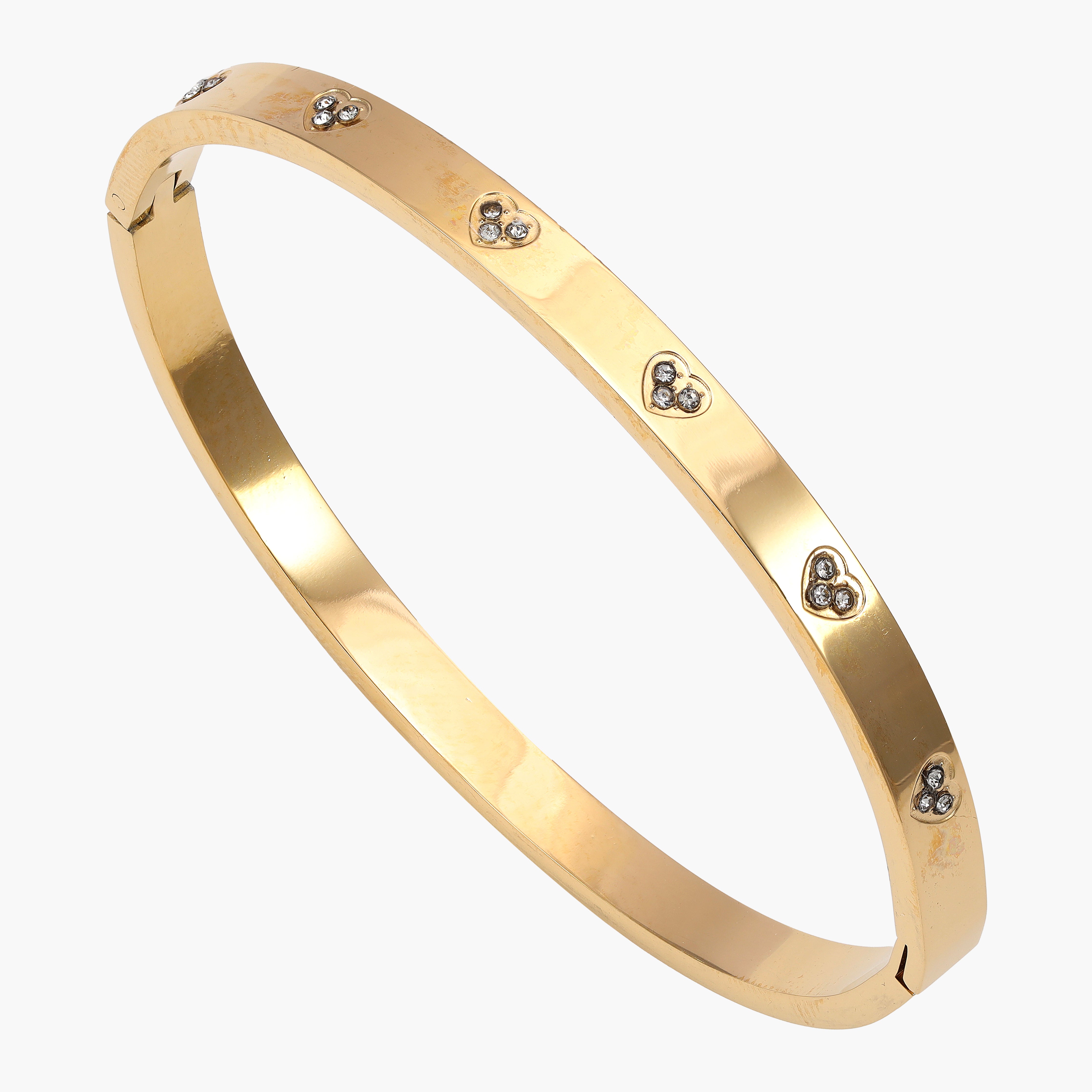 5mm Damen Armreifen Armband aus Edelstahl 18K Vergoldet - Taipan Schmuck