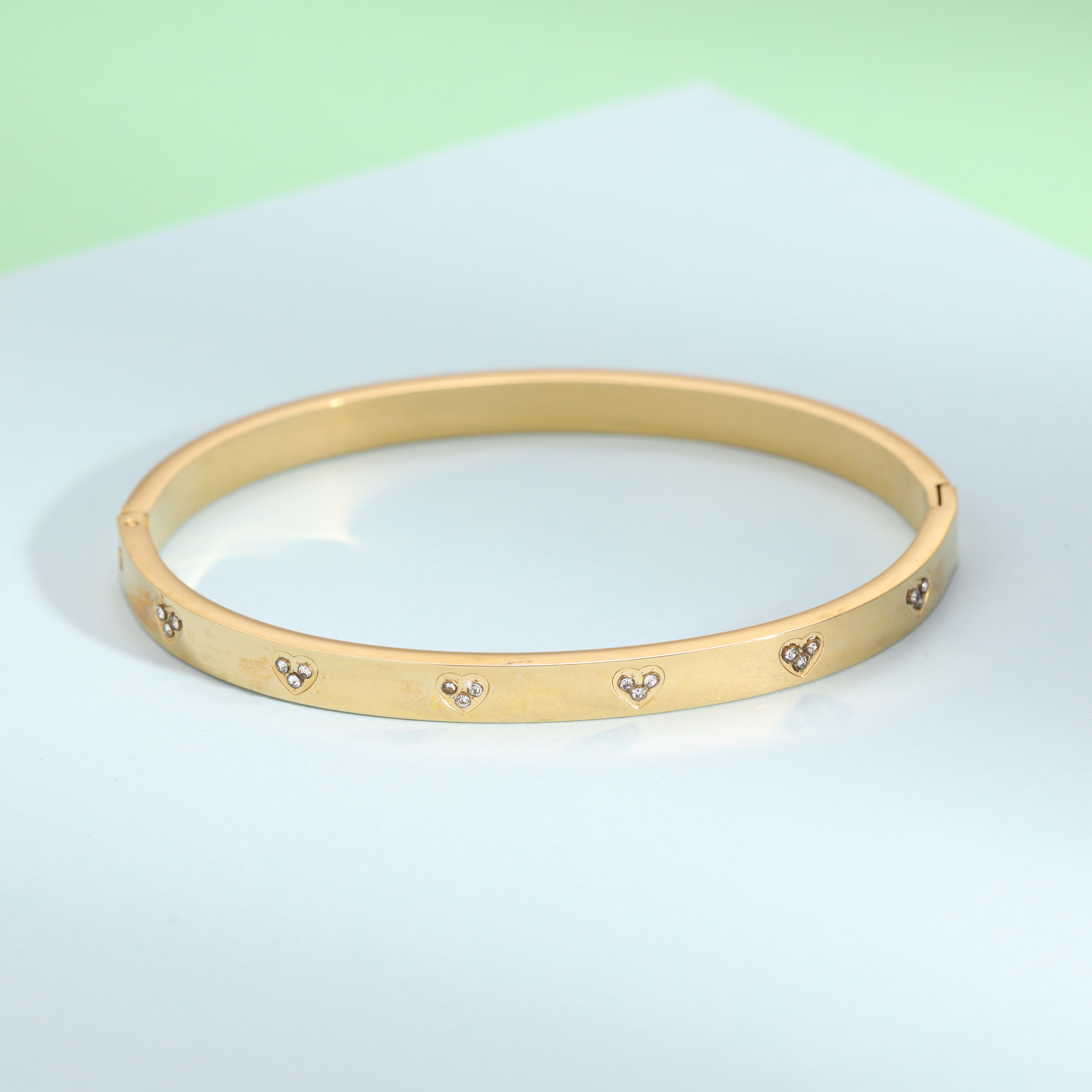 5mm Damen Armreifen Armband aus Edelstahl 18K Vergoldet - Taipan Schmuck