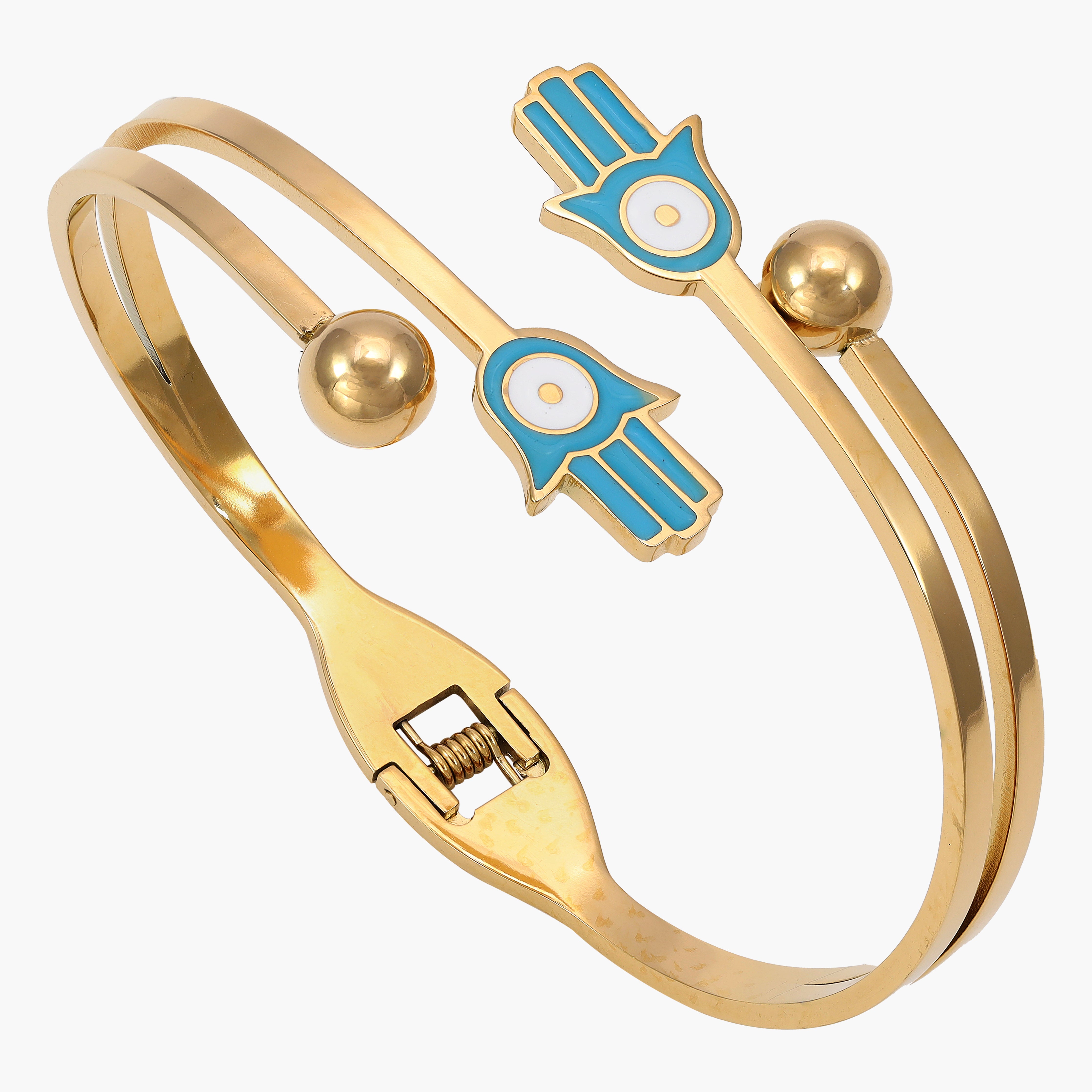 7mm Damen Armreifen Armband aus Edelstahl 18K Vergoldet - Taipan Schmuck