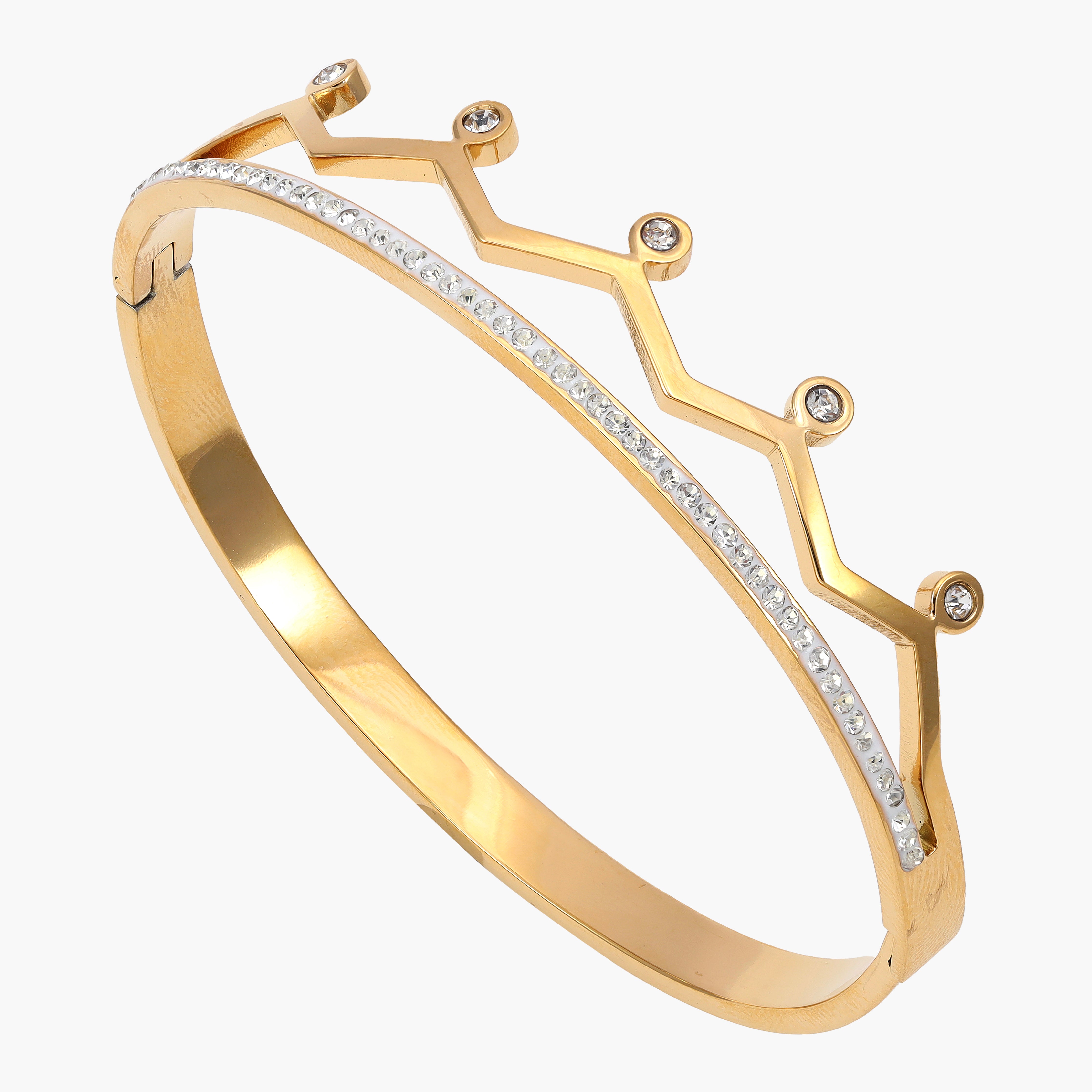 5mm Damen Armreifen Armband aus Edelstahl 18K Vergoldet - Taipan Schmuck