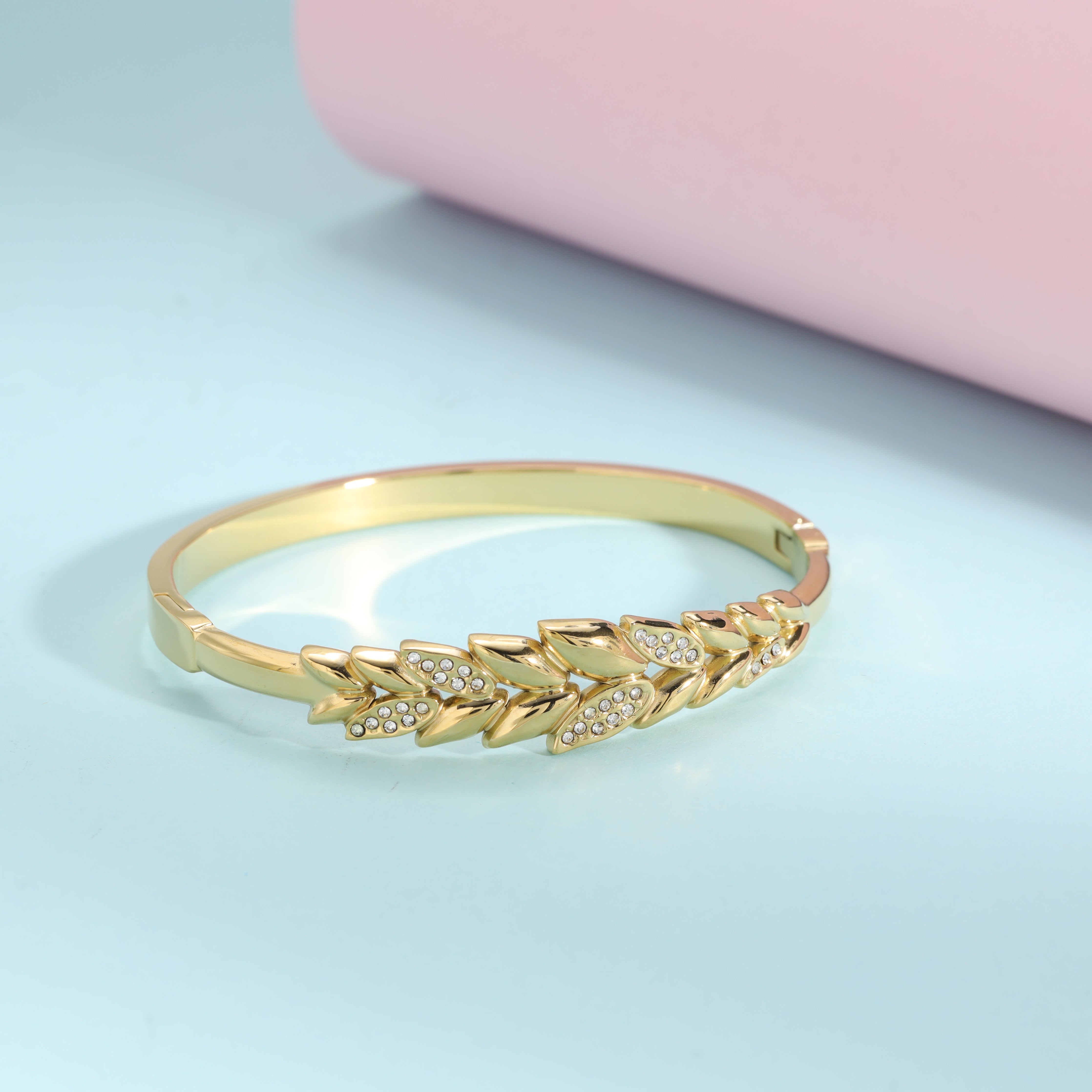 5mm Damen Armreifen Armband aus Edelstahl 18K Vergoldet - Taipan Schmuck