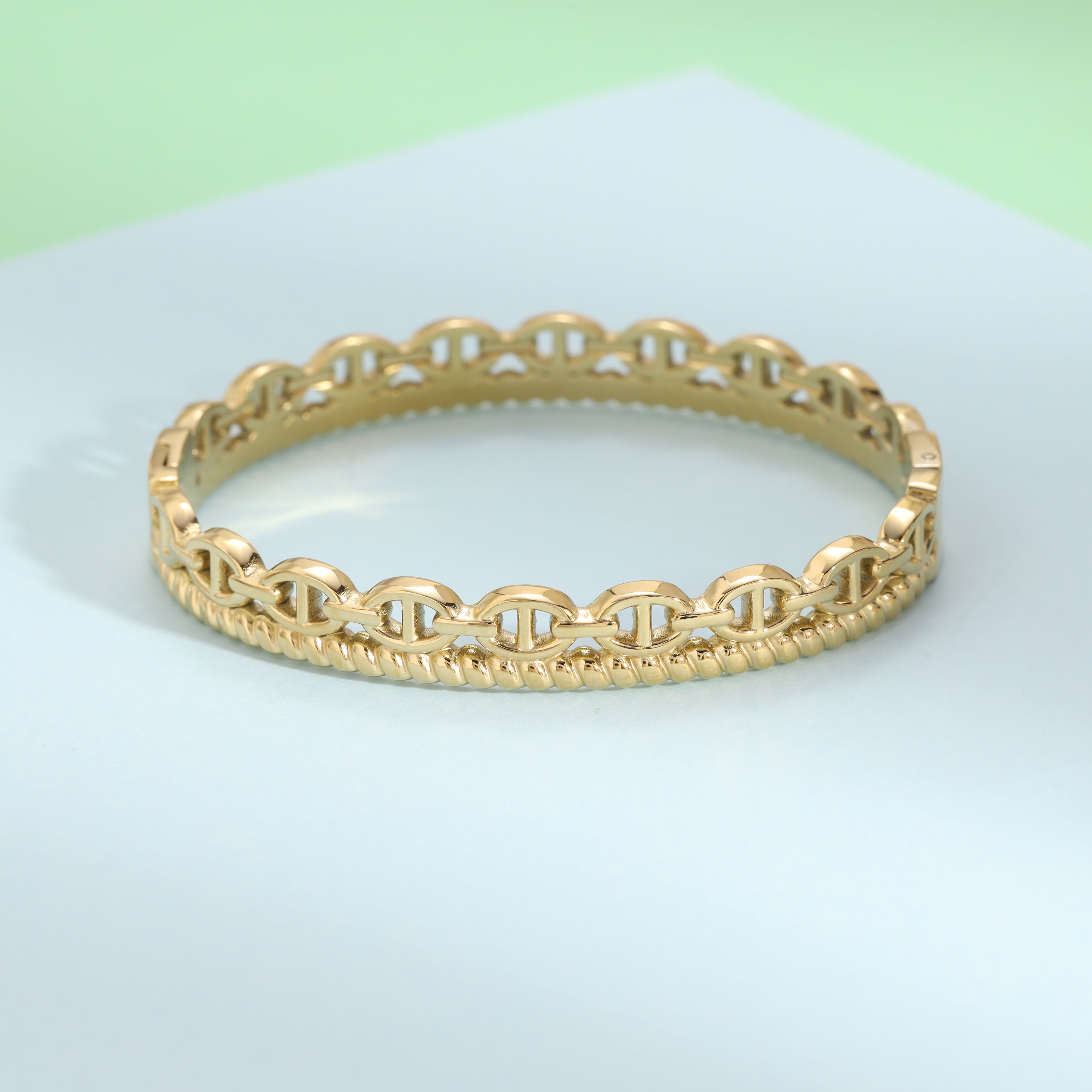 8mm Damen Armreifen Armband aus Edelstahl 18K Vergoldet - Taipan Schmuck