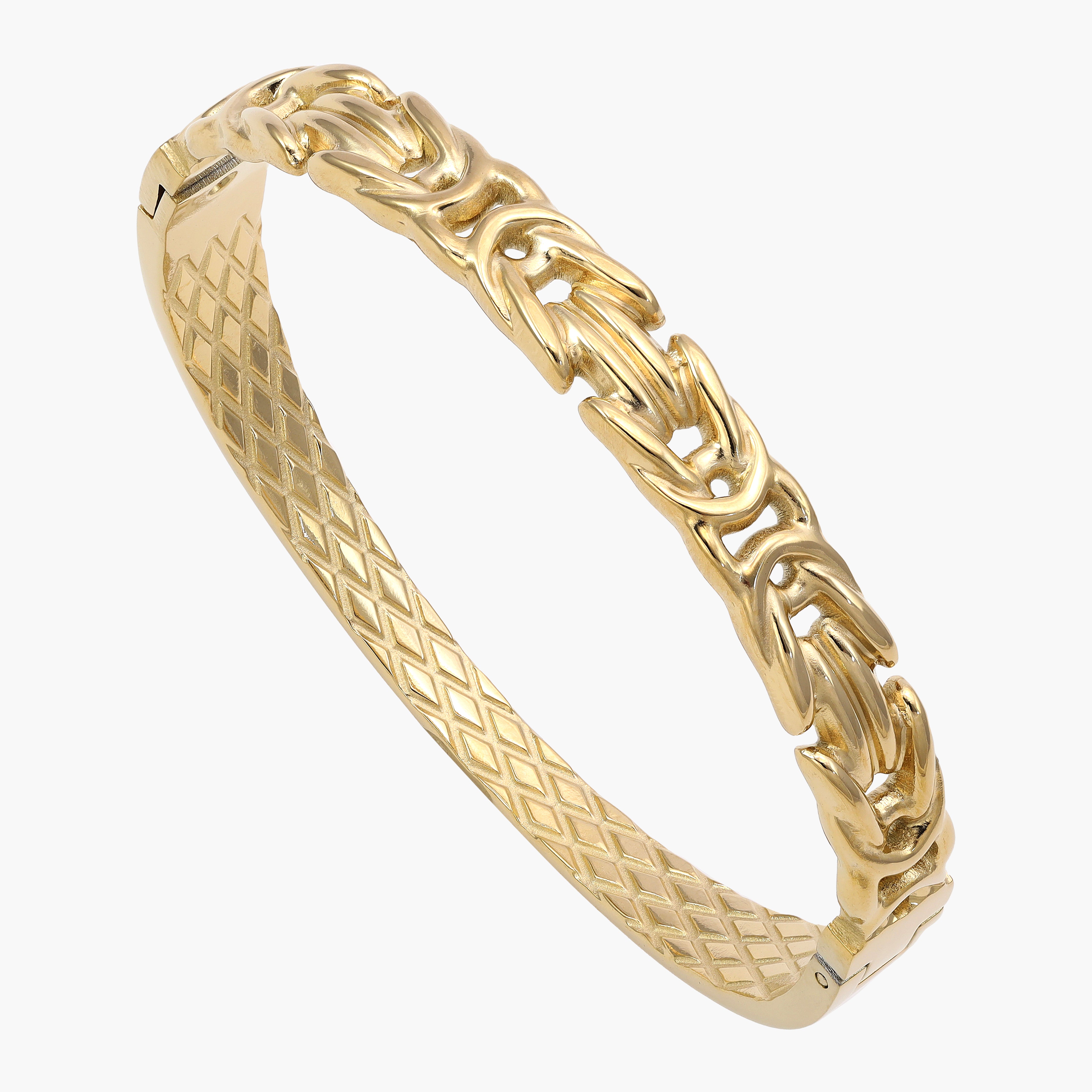 8mm Damen Armreifen Armband aus Edelstahl 18K Vergoldet - Taipan Schmuck