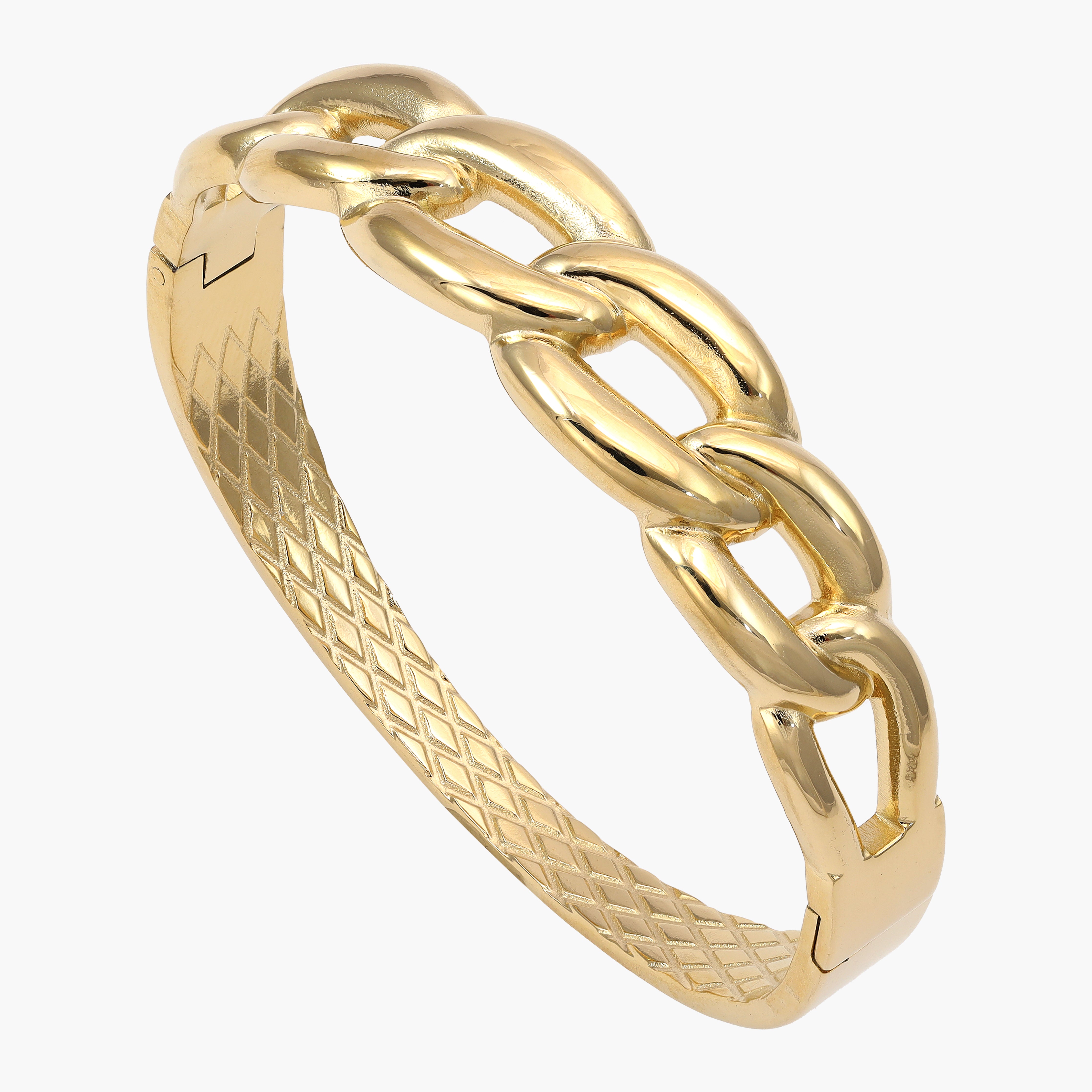 13mm Damen Armreifen Armband aus Edelstahl 18K Vergoldet - Taipan Schmuck