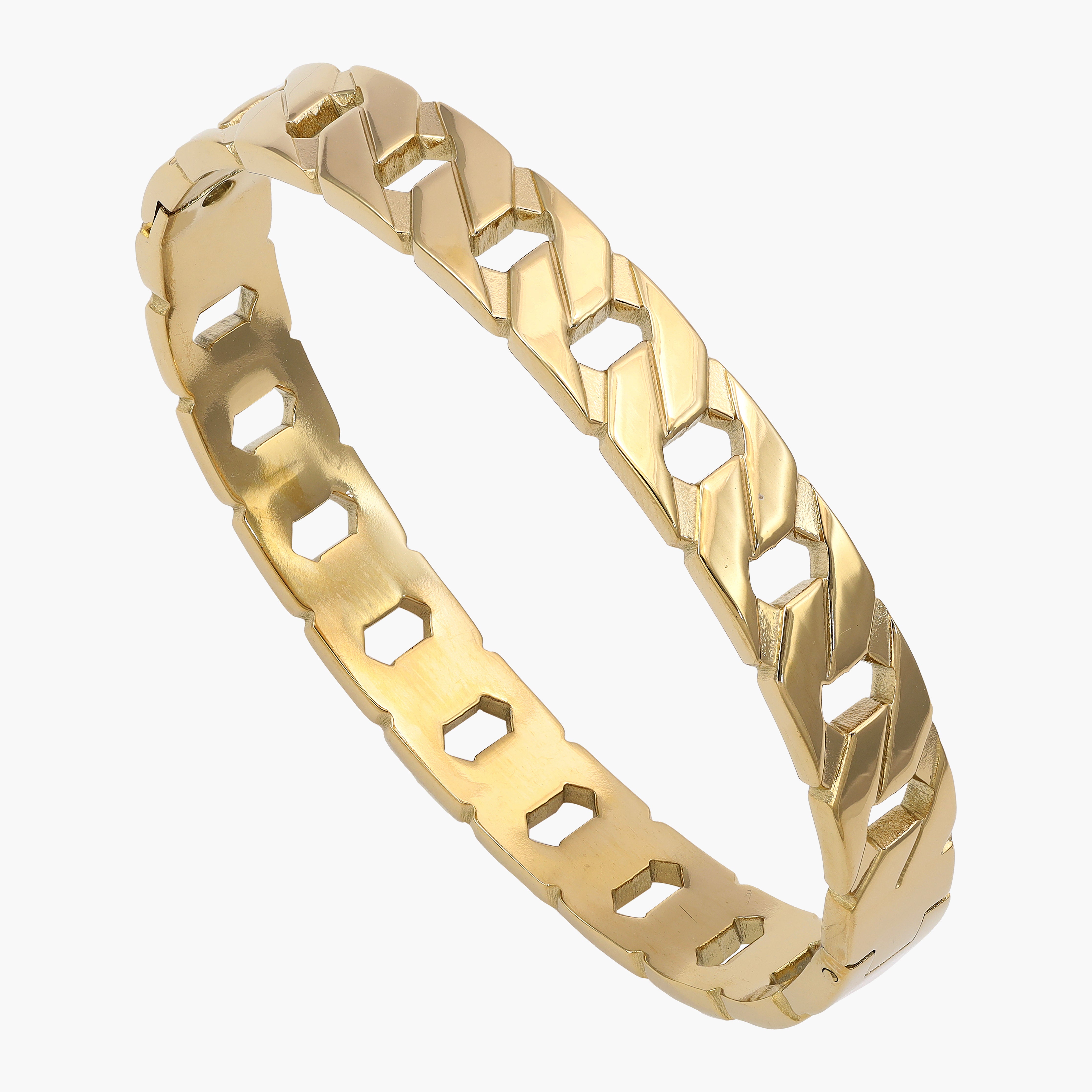 8mm Damen Armreifen Armband aus Edelstahl 18K Vergoldet - Taipan Schmuck