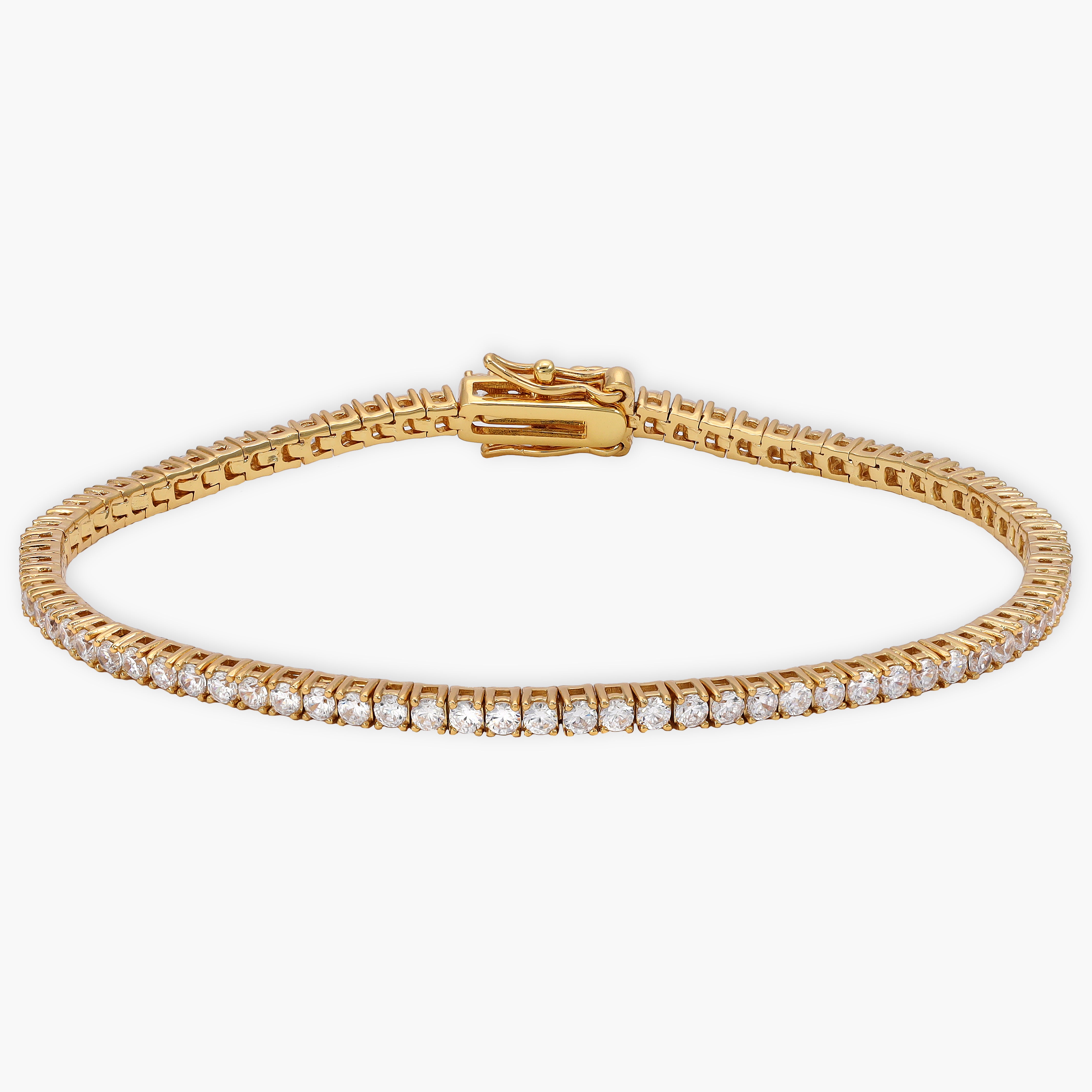 Tennis Chain Armband 2mm aus Edelstahl 18K Vergoldet - Taipan Schmuck