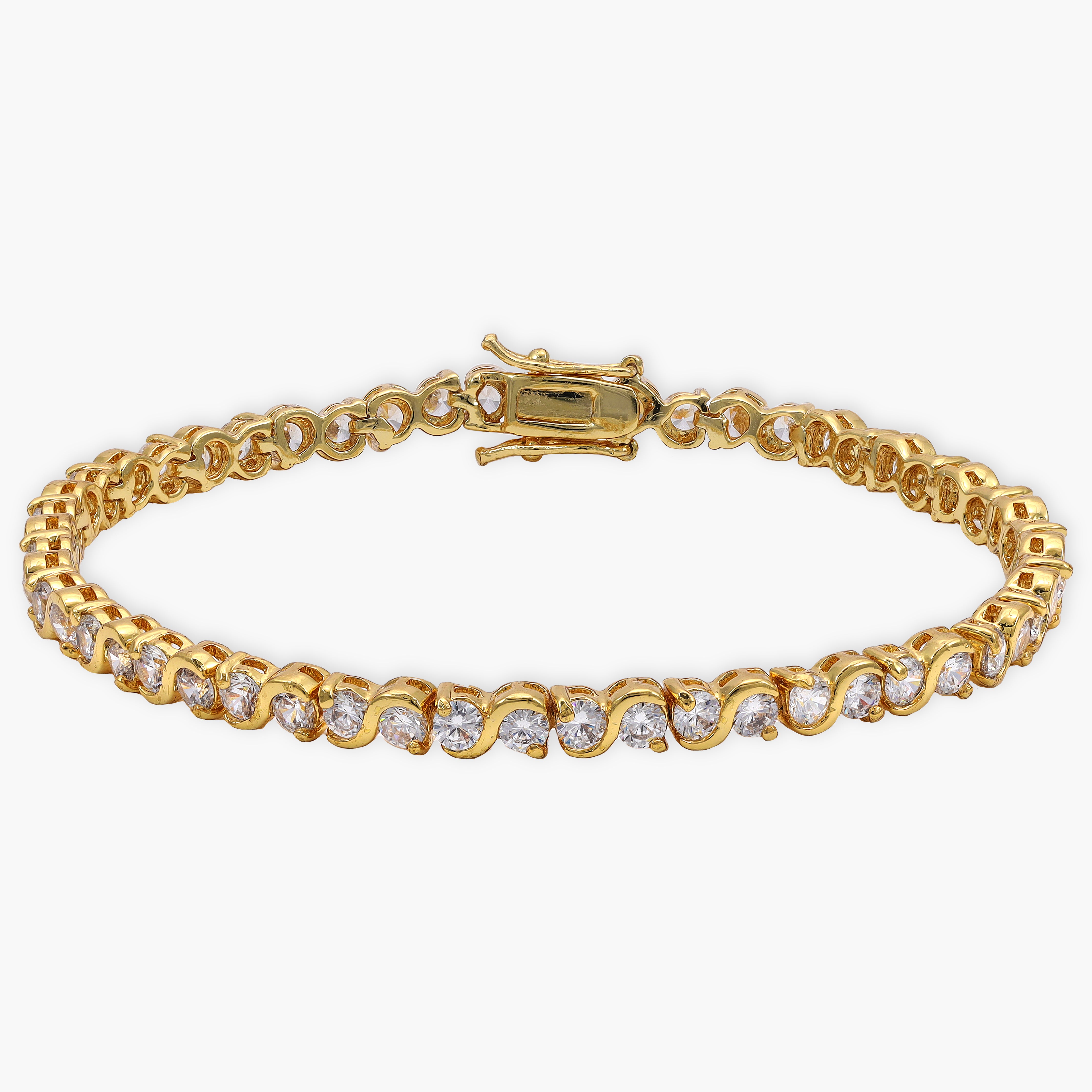Tennis Chain Armband 4mm aus Edelstahl 18K Vergoldet - Taipan Schmuck