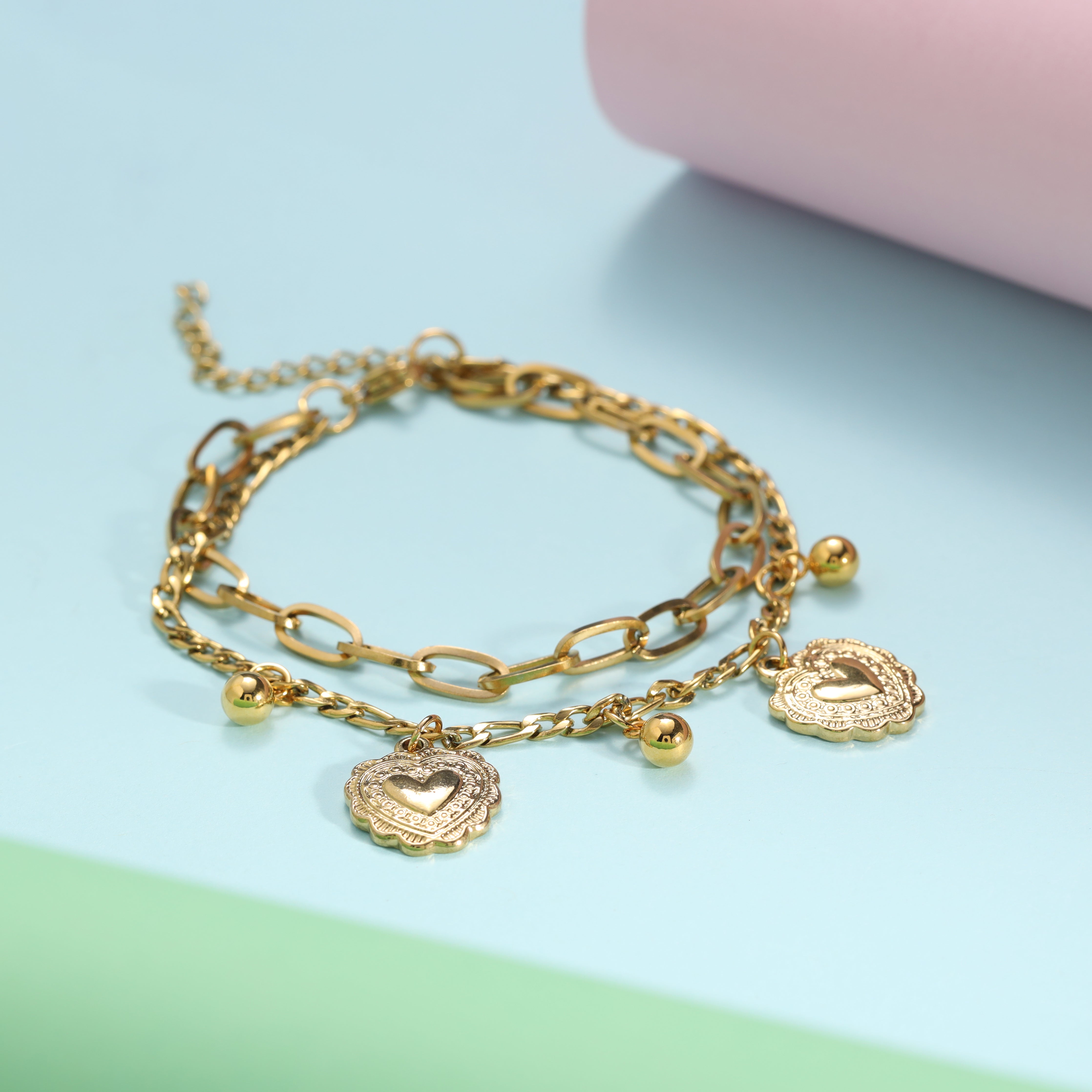 Layering Damen Armband aus Edelstahl 18K Vergoldet - Taipan Schmuck