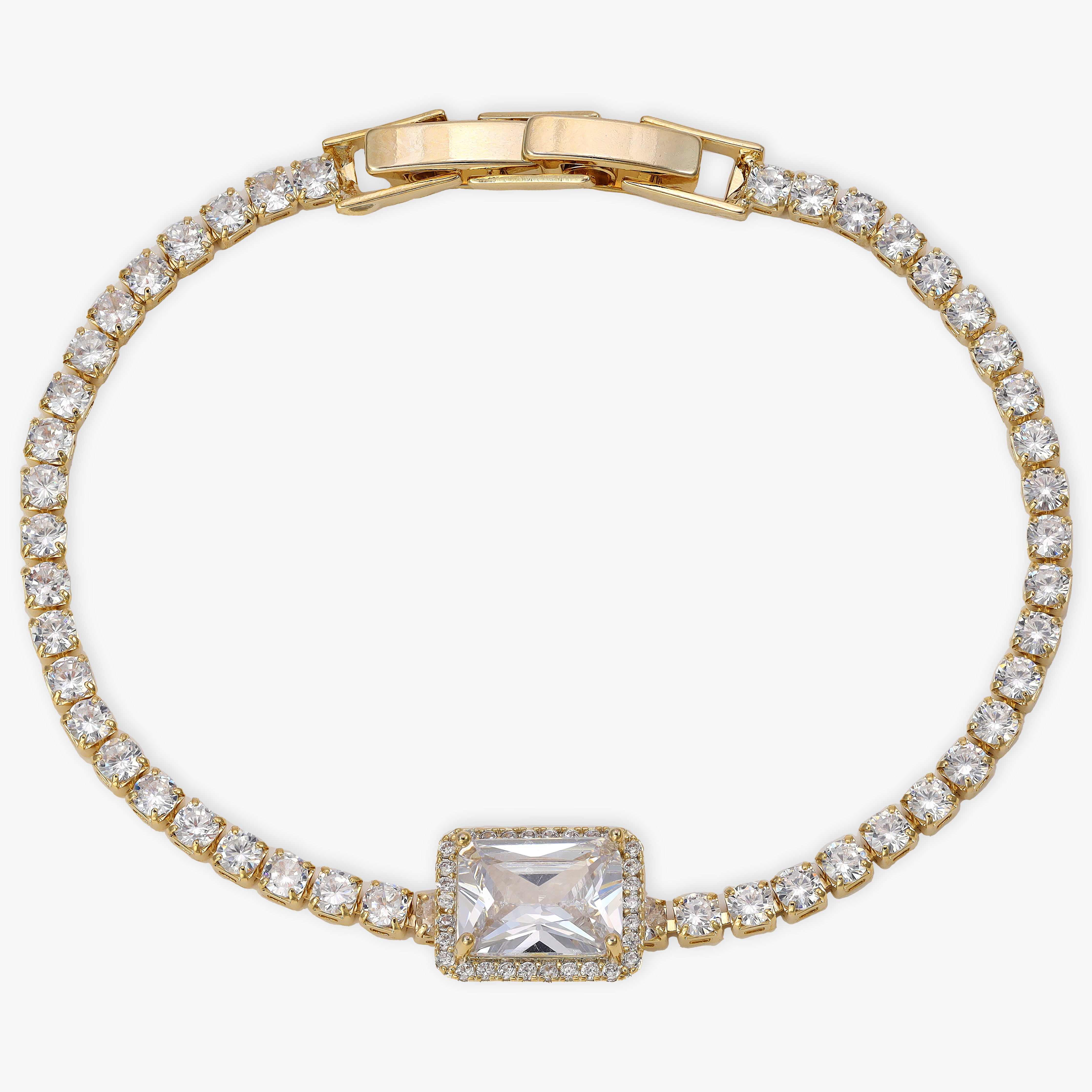 Damen Tennis Chain Armband 2,5mm aus Edelstahl 18K Vergoldet - Taipan Schmuck