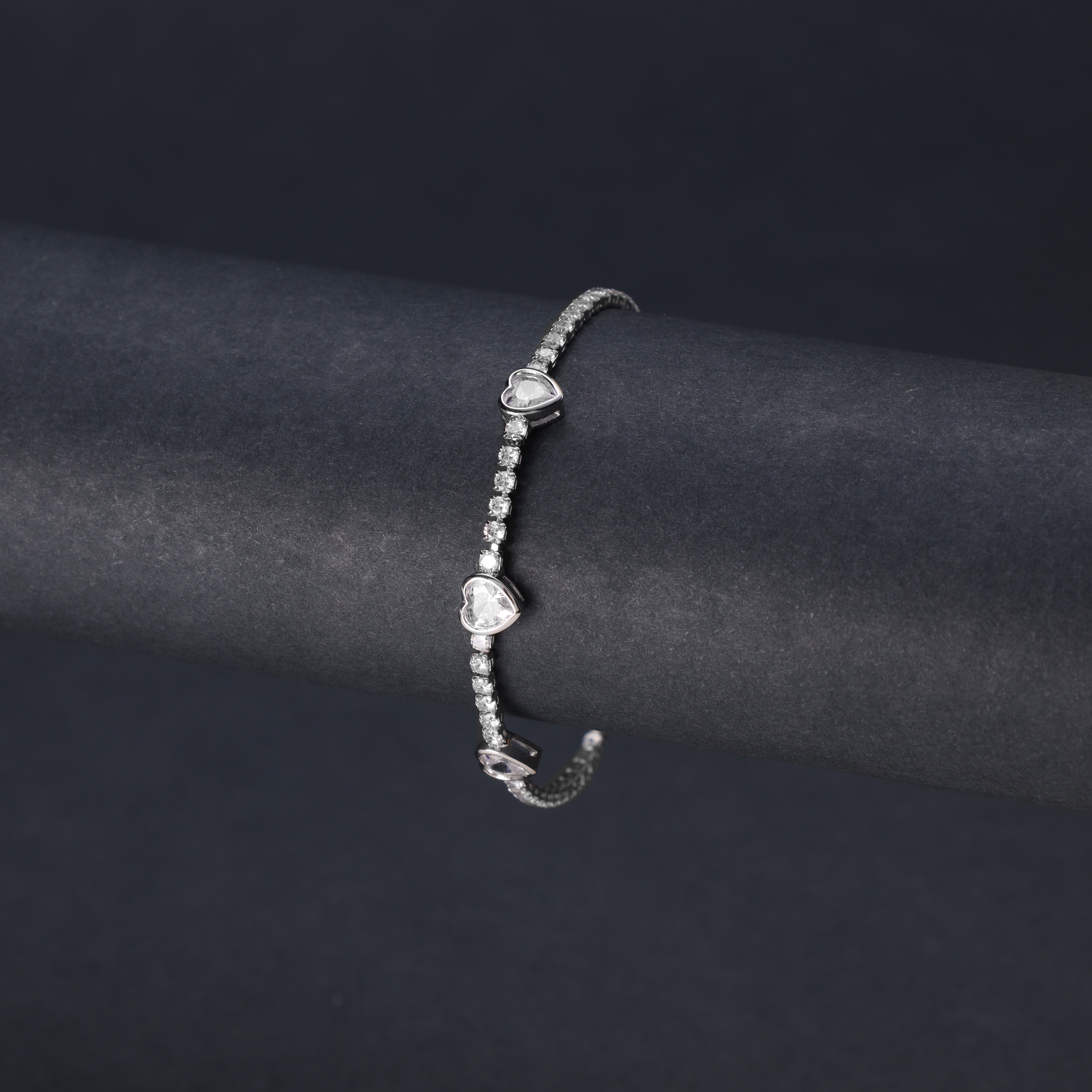 Damen Tennis Chain Iced out stil Armband 2mm aus Edelstahl - Taipan Schmuck