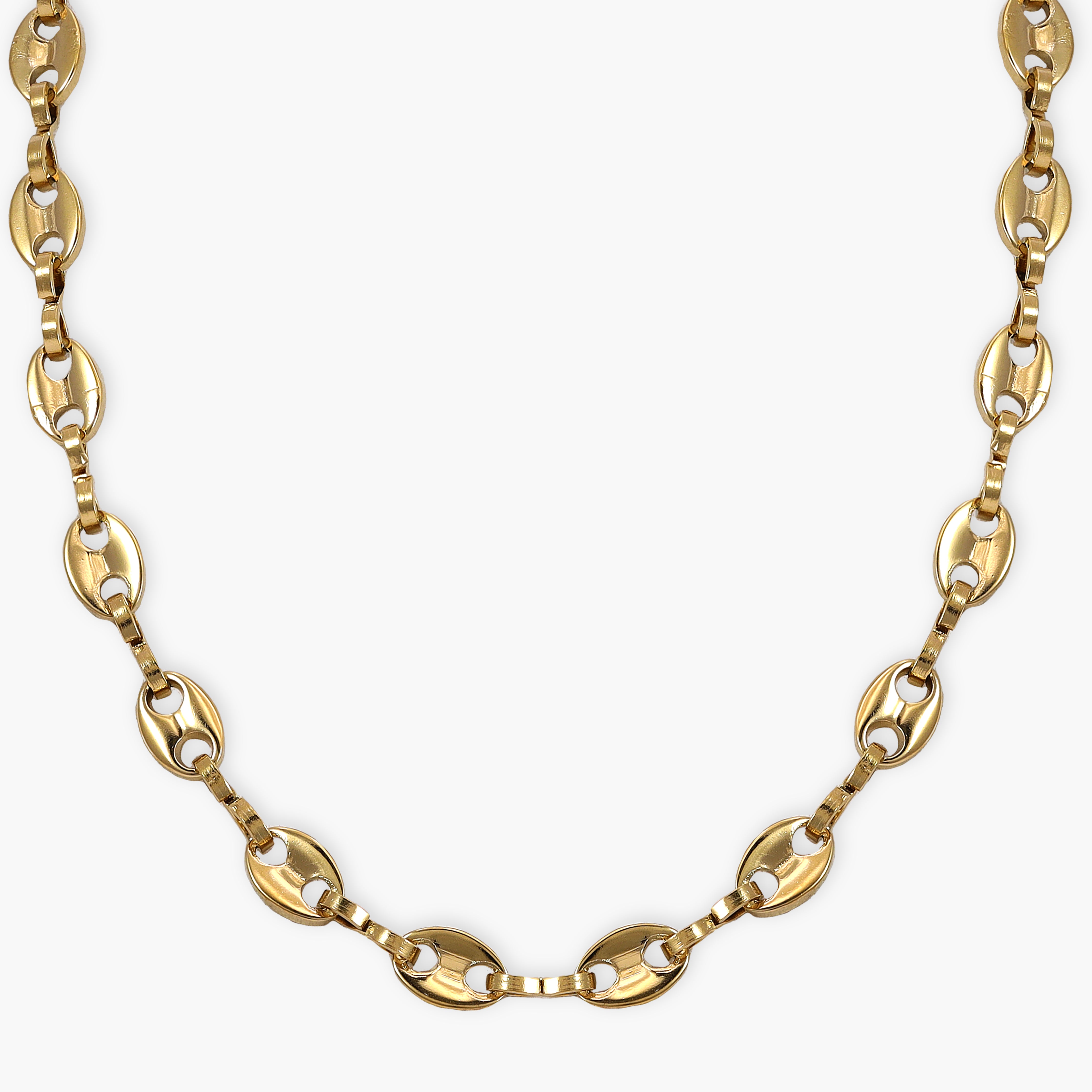 Bohnenkette 5mm aus Edelstahl 18K Vergoldet - Taipan Schmuck